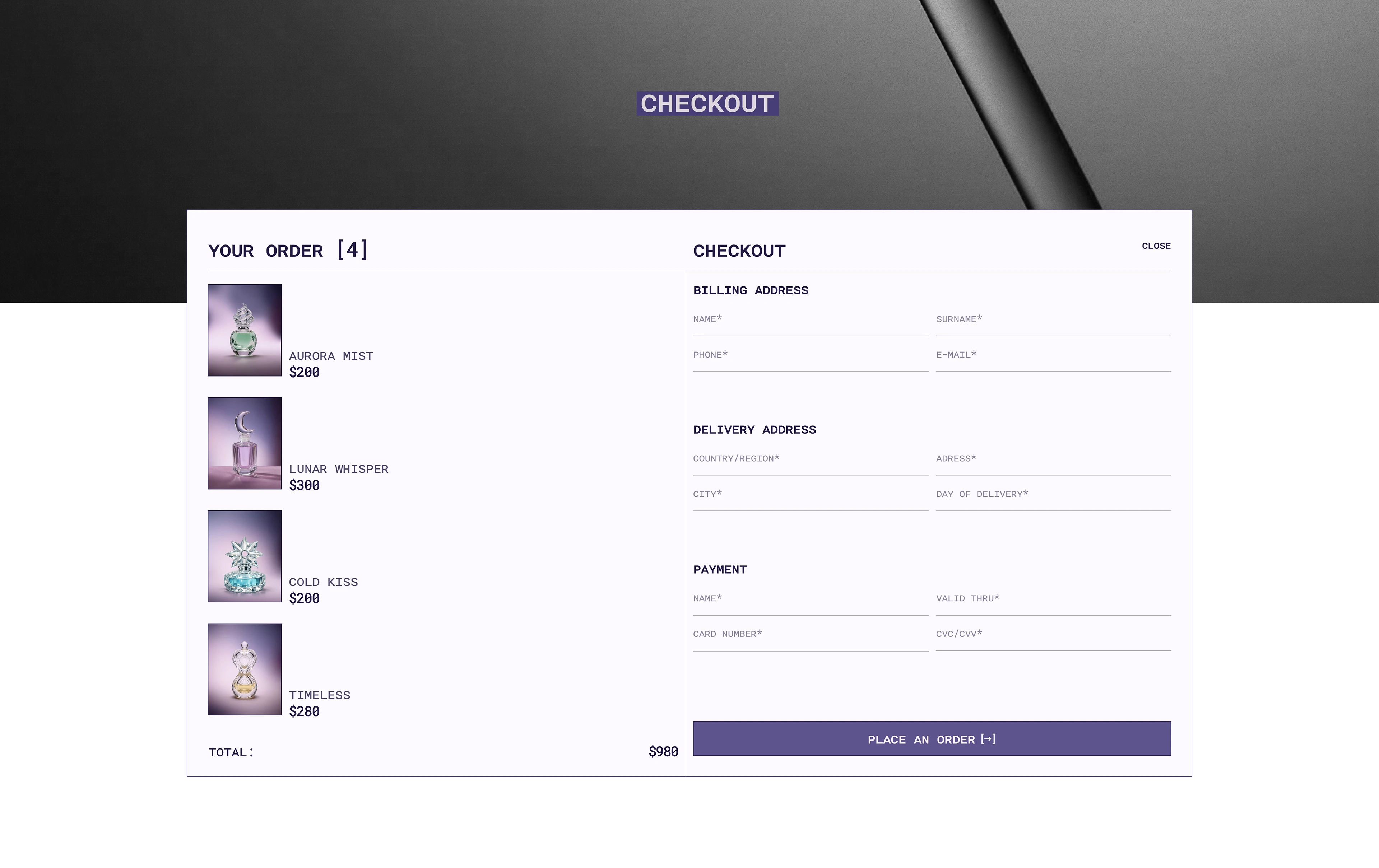 website for a perfume house — Изображение №12 — Интерфейсы на Dprofile