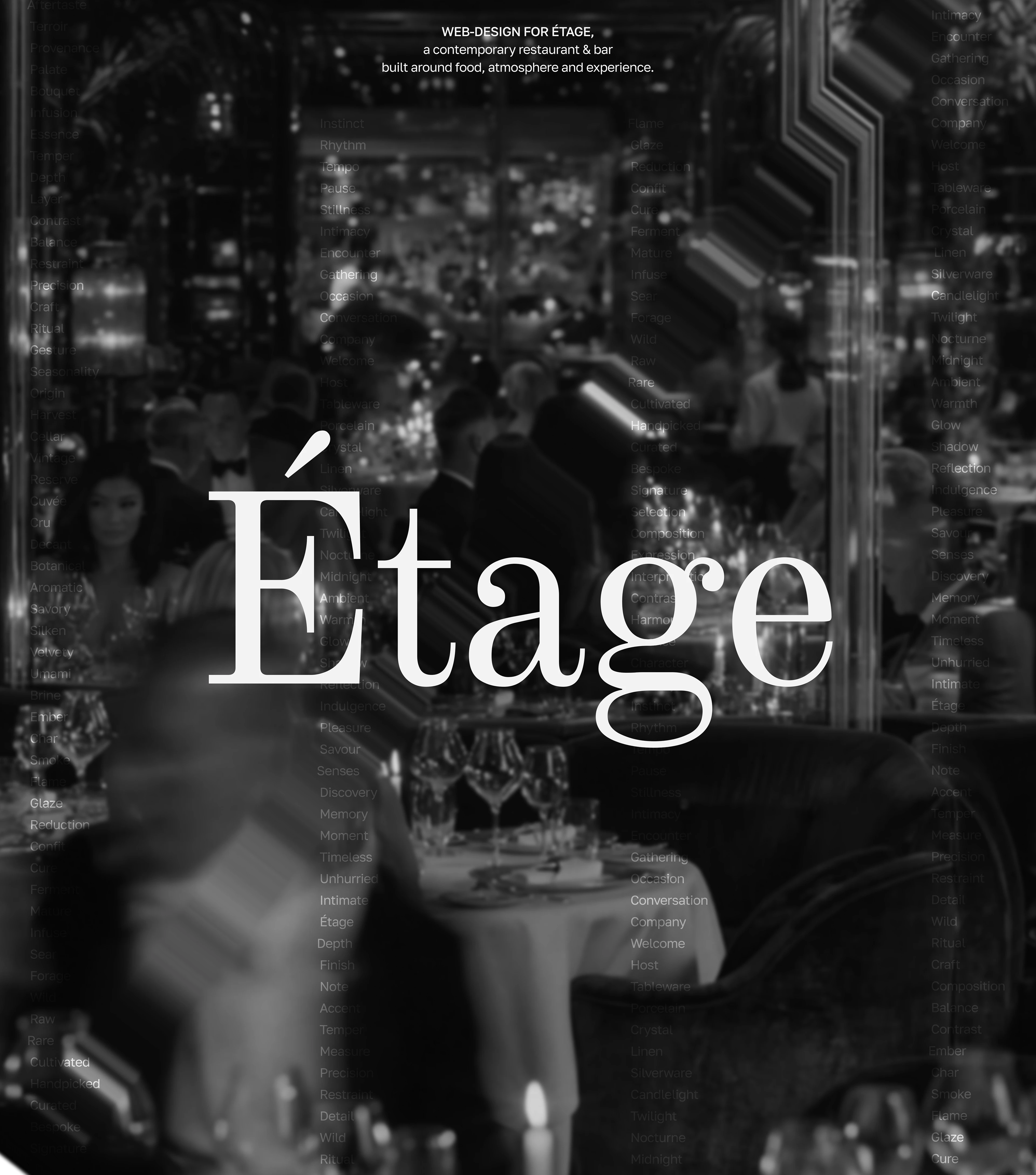 multi-page website for a restaurant Étage — Изображение №1 — Интерфейсы на Dprofile