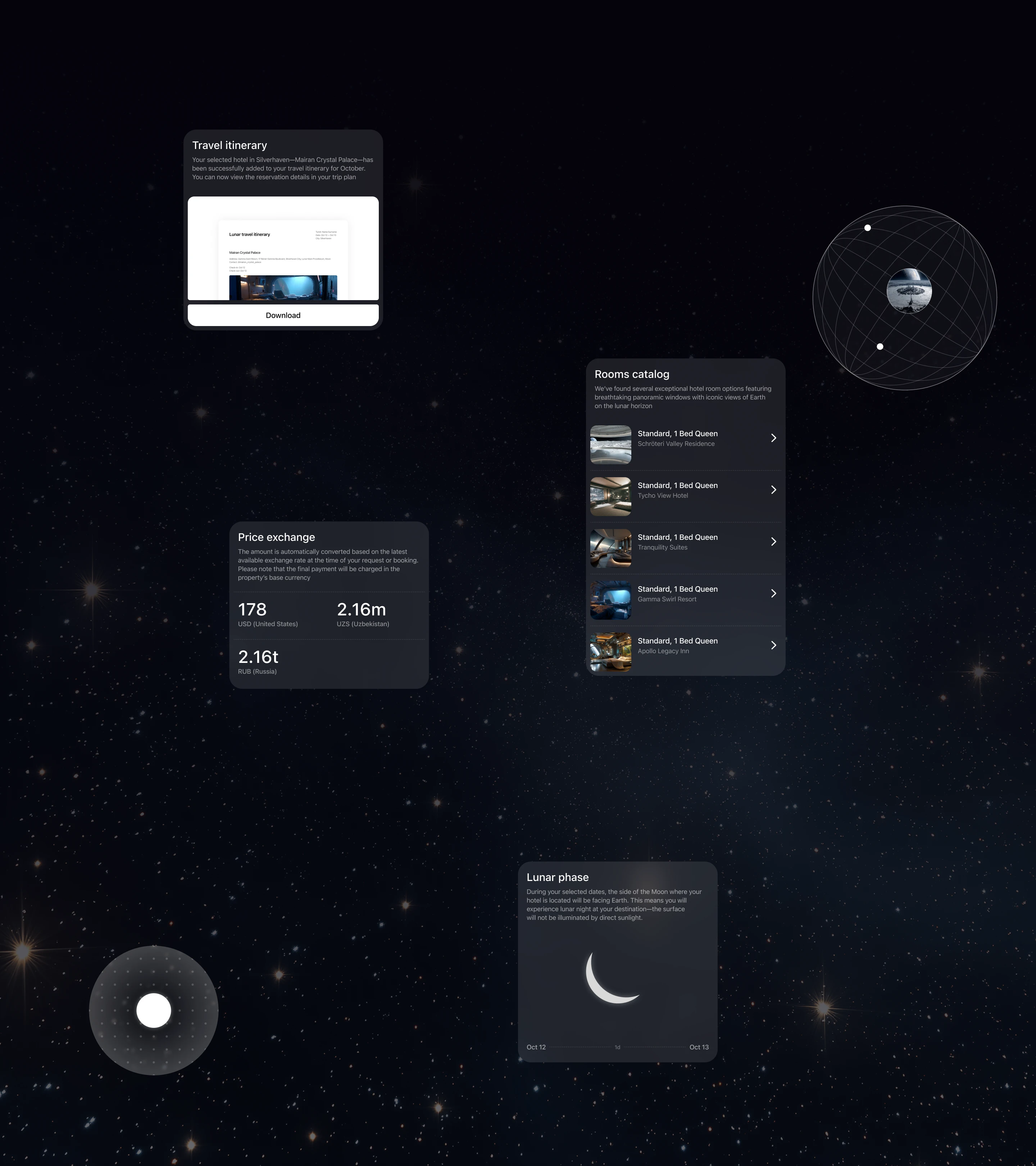 Дизайн сервиса бронирования отелей на Луне EM — Изображение №12 — Интерфейсы, Брендинг на Dprofile