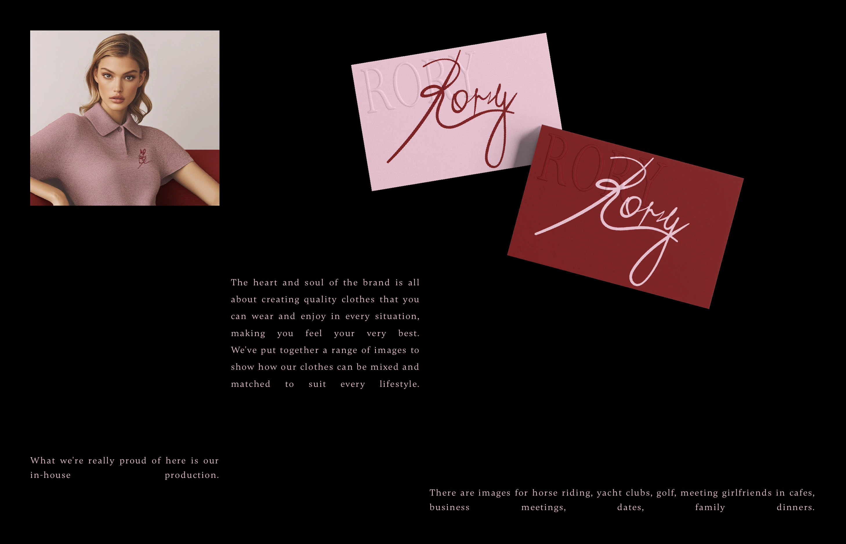 RORY |Women's clothing Brand Indentity — Изображение №6 — Брендинг на Dprofile