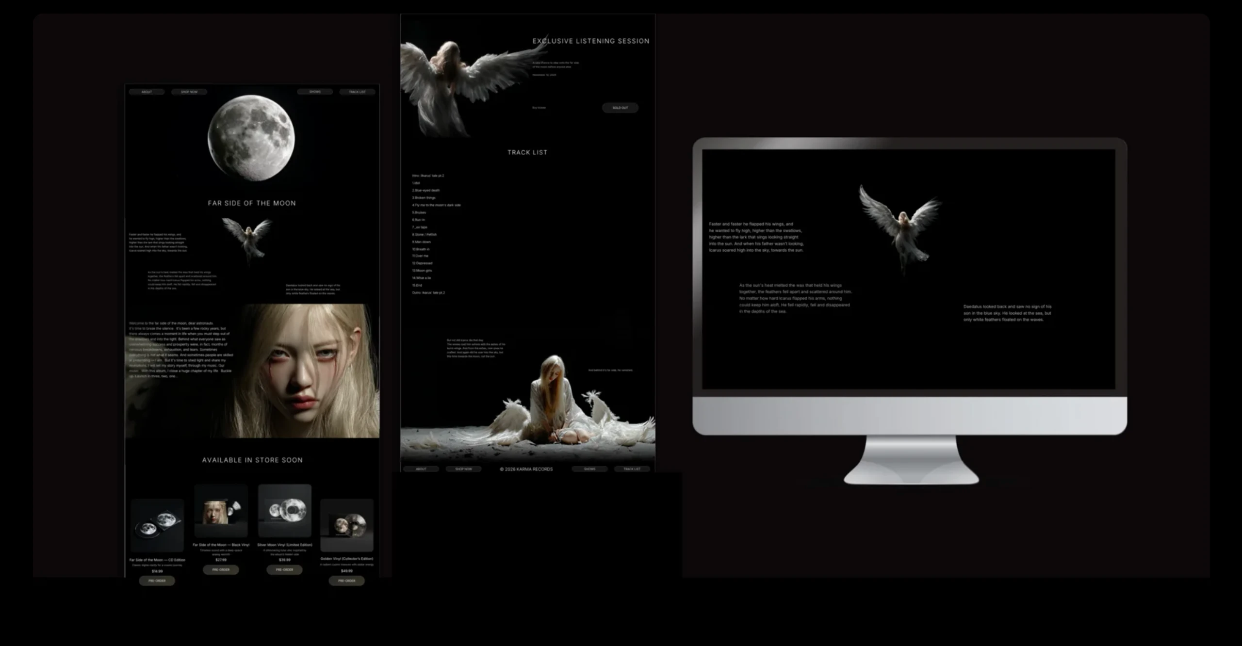 Artist Website | От идеи к цифровому опыту — Изображение №21 — Интерфейсы на Dprofile