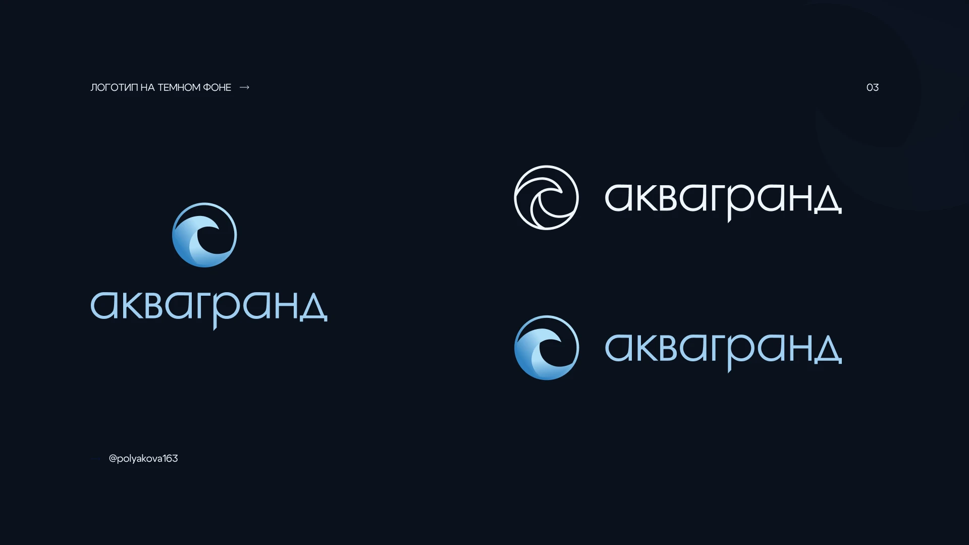 Дизайн логотипа для бренда бассейнов АкваГранд — Изображение №4 — Брендинг на Dprofile
