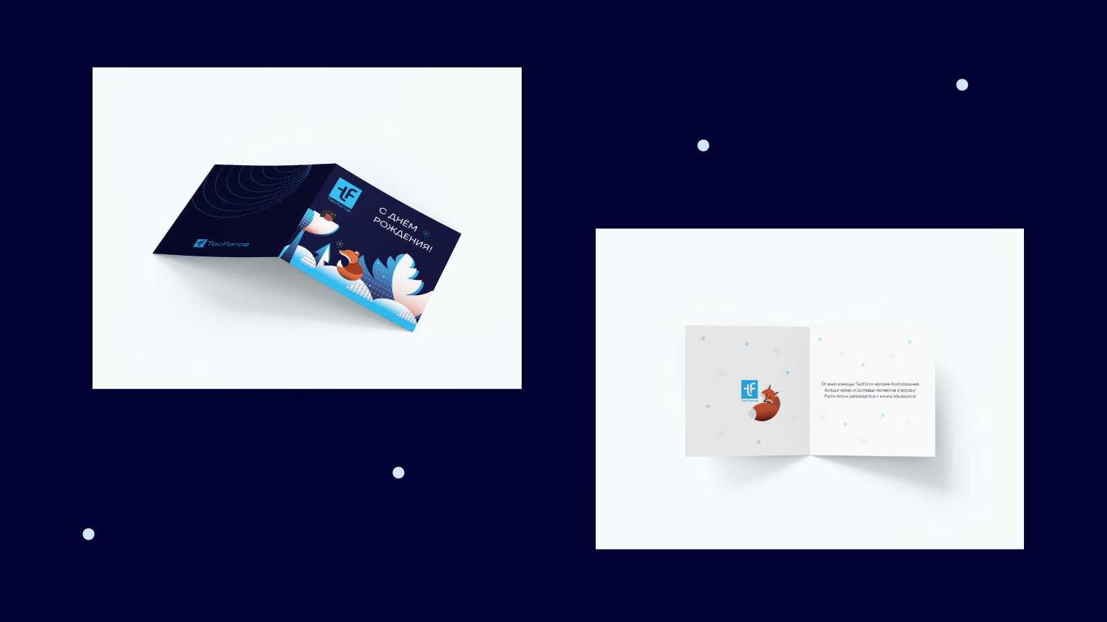 Корпоративные открытки для компании TecForce — Изображение №12 — Иллюстрация, Графика на Dprofile