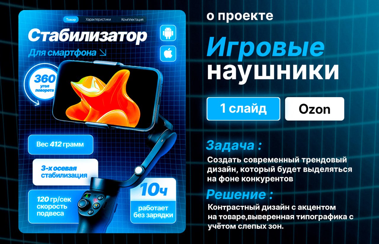 Инфографика | Карточка товара | Стабилизатор — Изображение №2 — Графика, Маркетинг на Dprofile