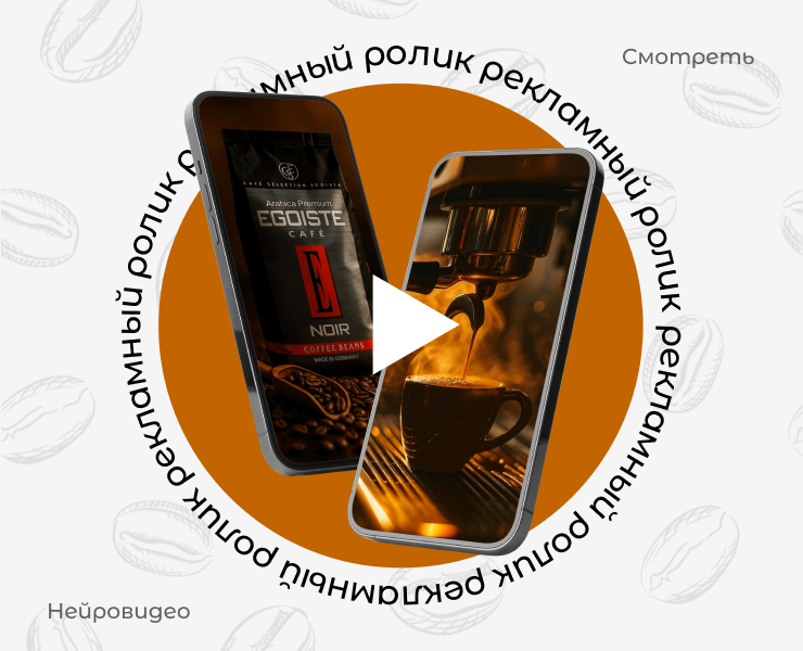 Egoiste Café Noir — AI Coffee Storytelling нейровидео — Графика, Анимация на Dprofile