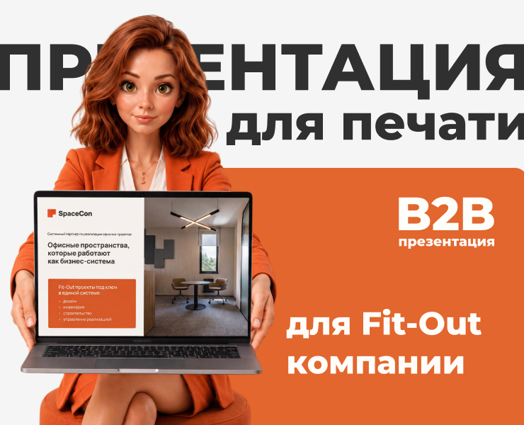 Дизайн печатной B2B-презентации для Fit-Out компании на Dprofile