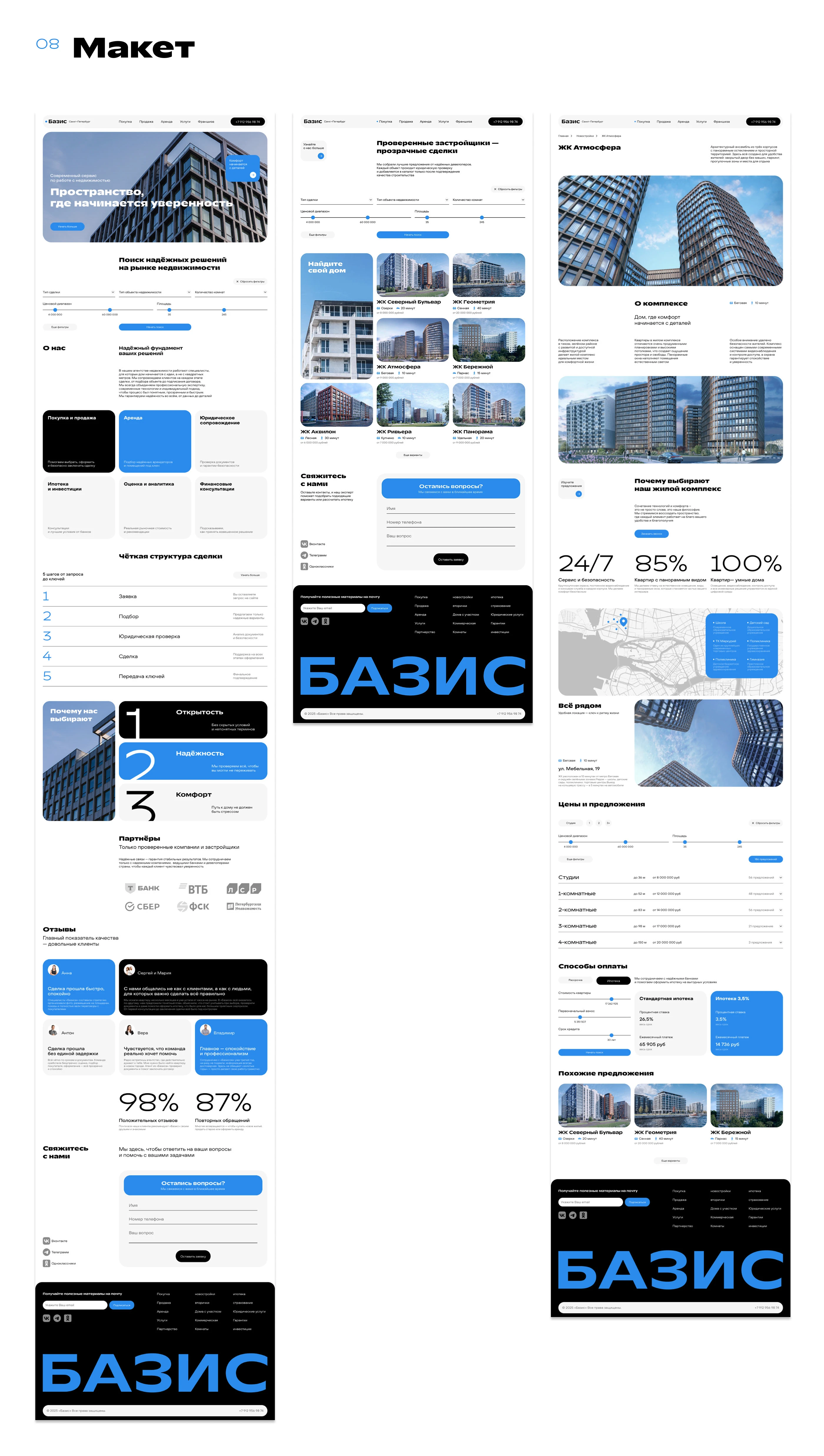 Многостраничный сайт для агентства недвижимости — Изображение №11 — Интерфейсы, Брендинг на Dprofile