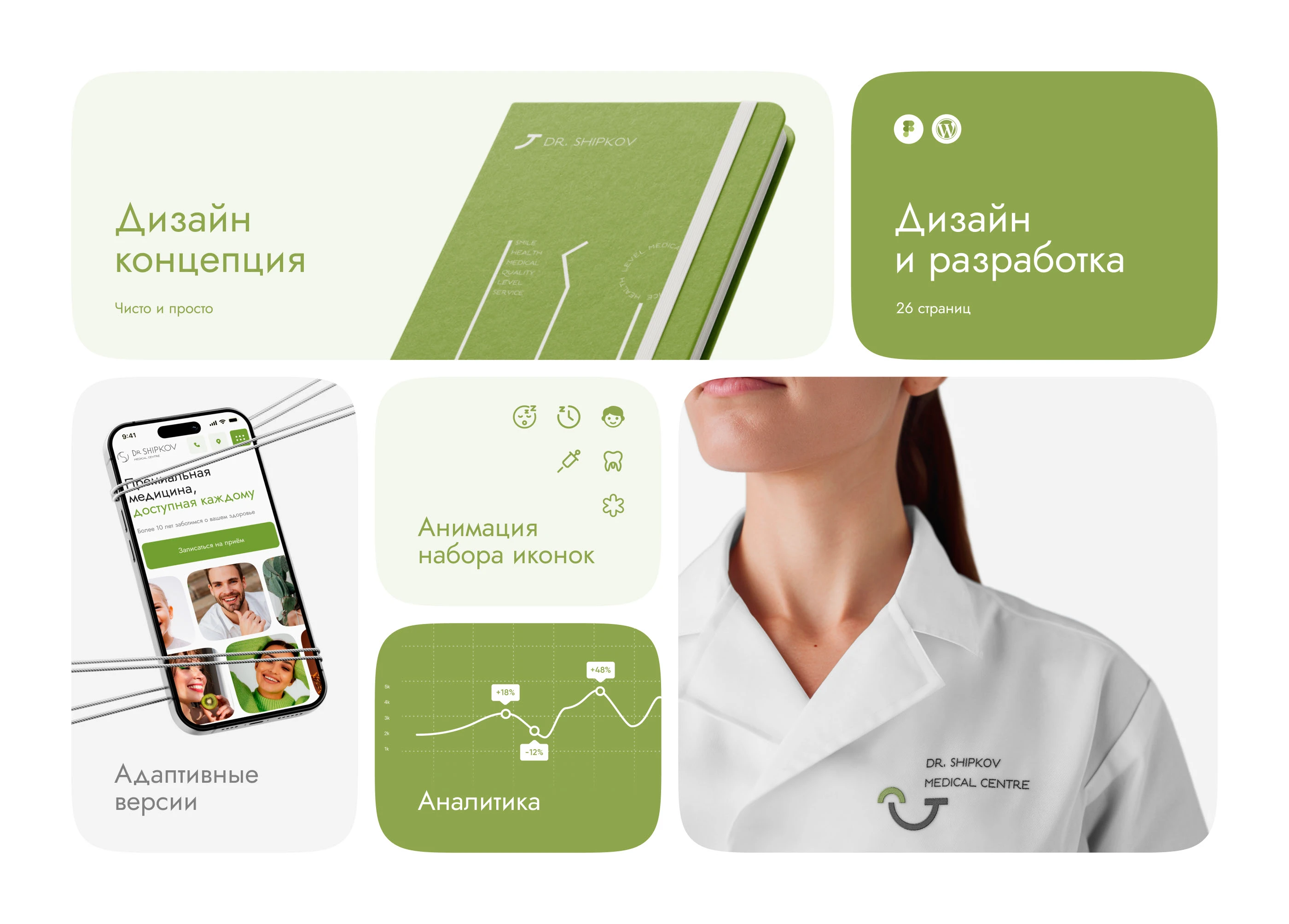 Сайт медицинского центра | Medical clinic website — Изображение №2 — Интерфейсы, Брендинг на Dprofile