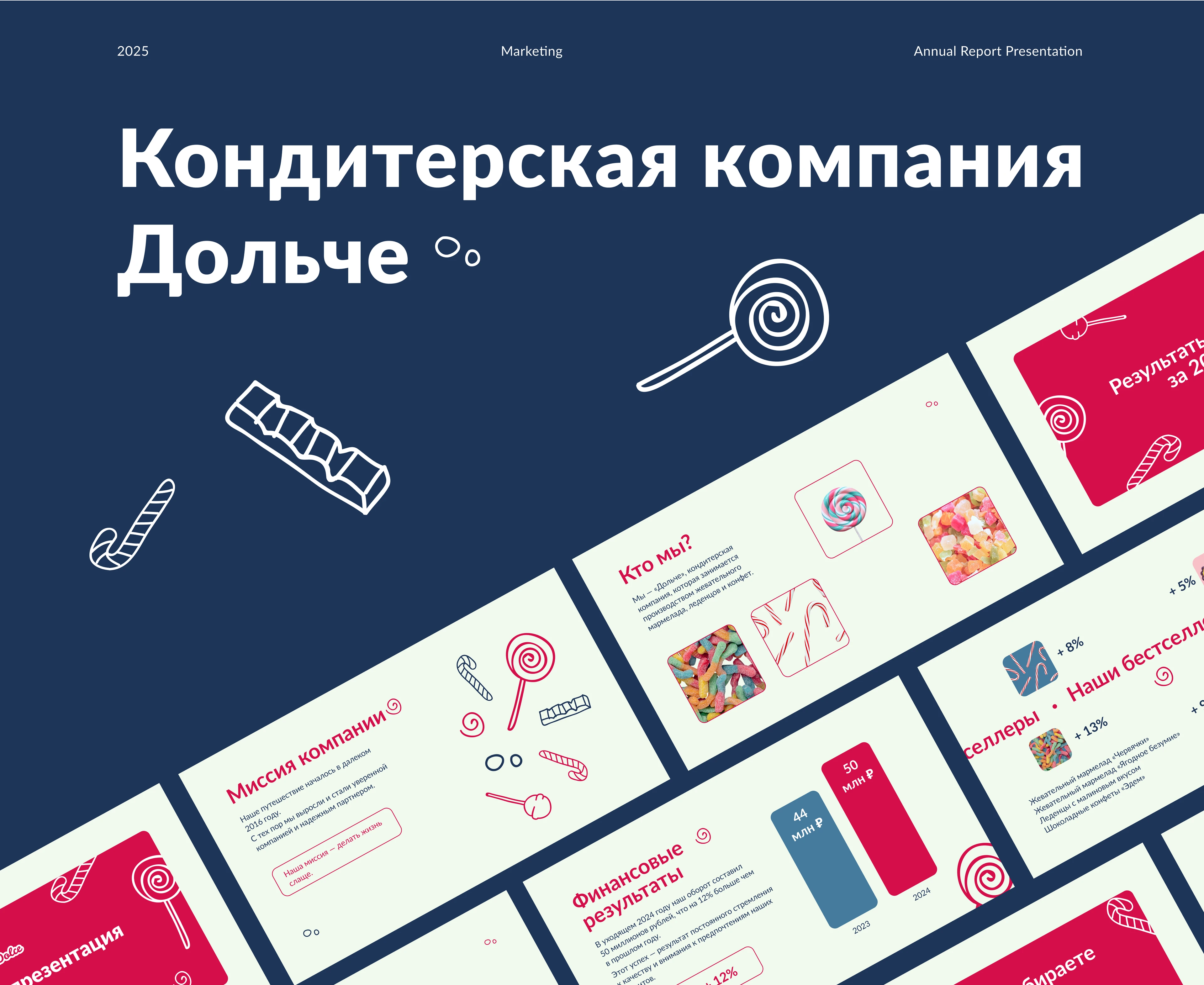 Отчетная презентация кондитерской компании — Изображение №1 — Графика, Маркетинг на Dprofile