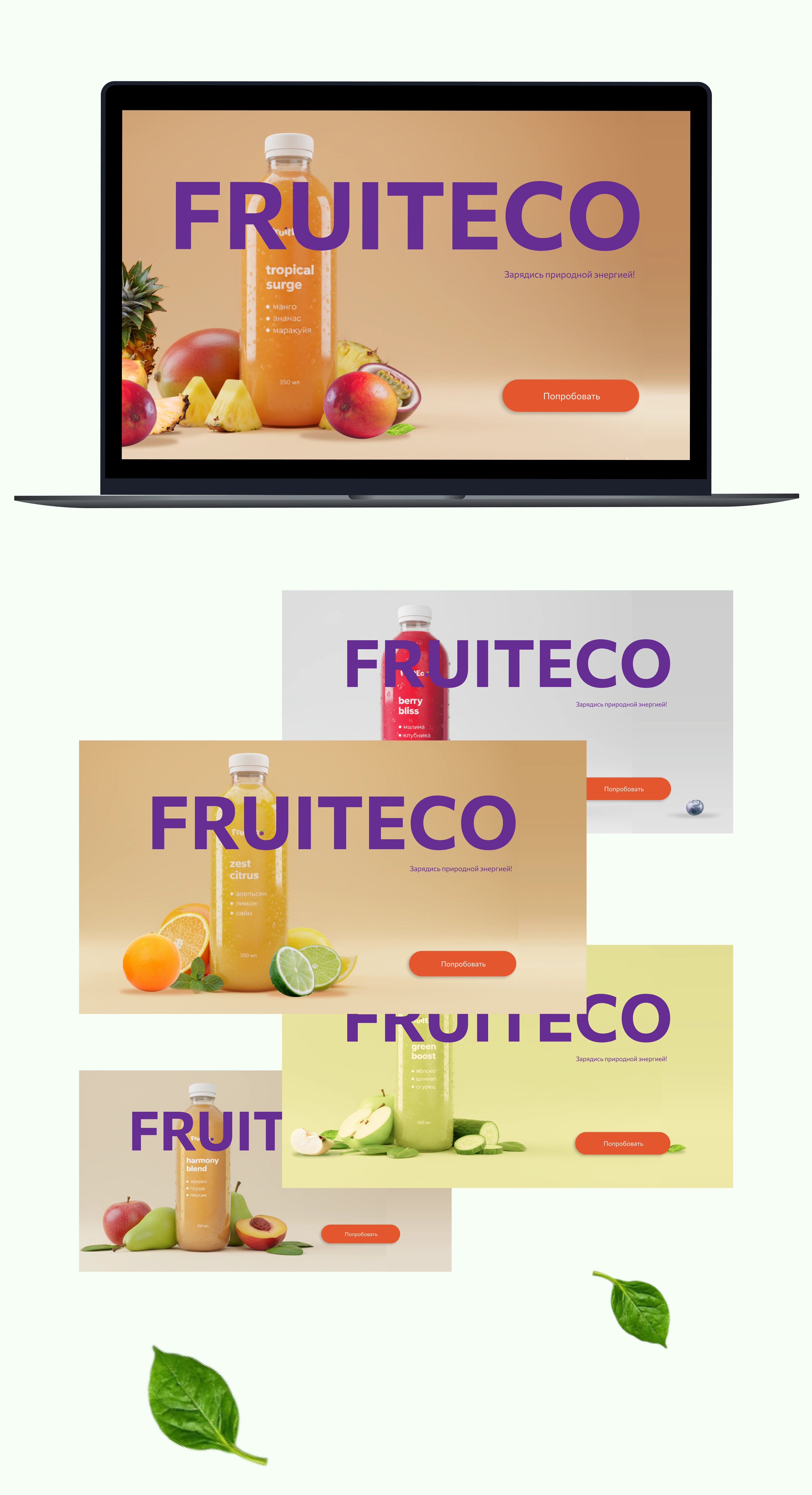 Лендинг для бренда FruitEco — Изображение №7 — Интерфейсы, Маркетинг на Dprofile