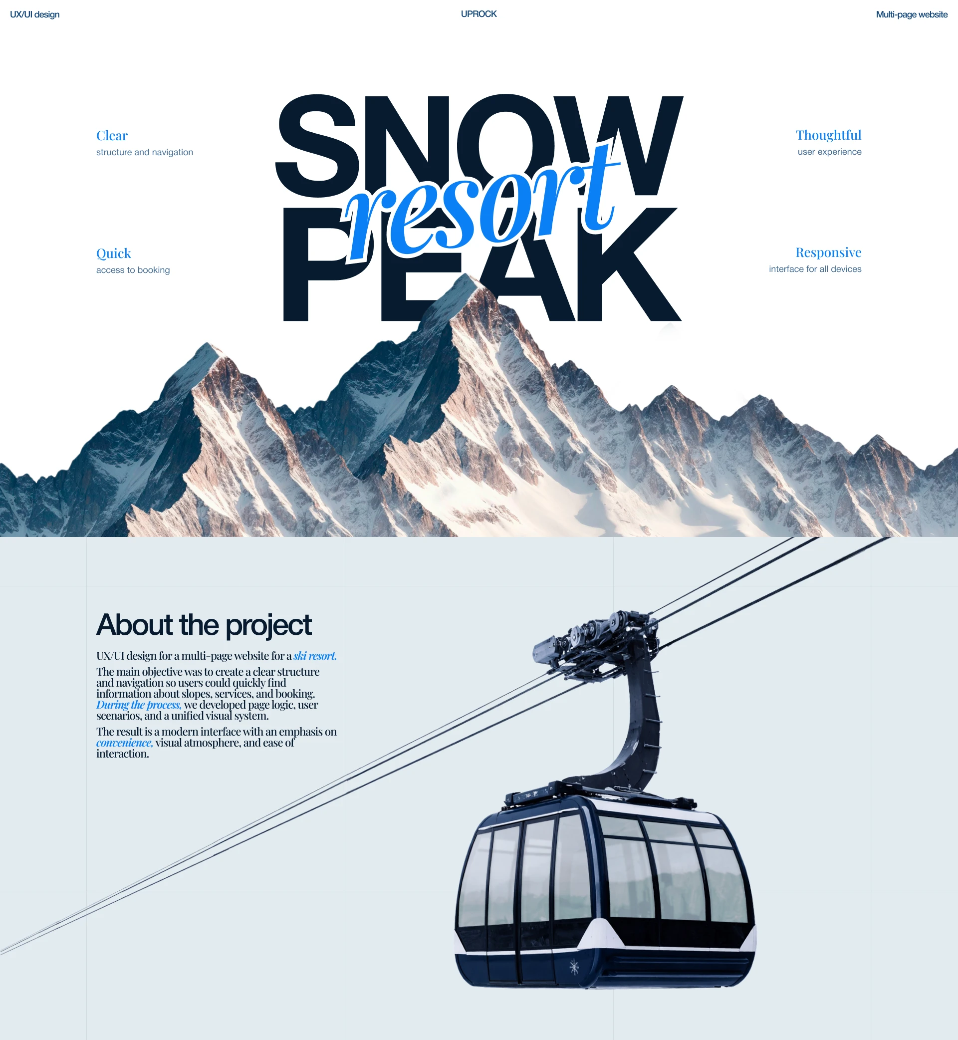 Snow Peak Resort | UX/UI Design — Изображение №1 — Интерфейсы на Dprofile