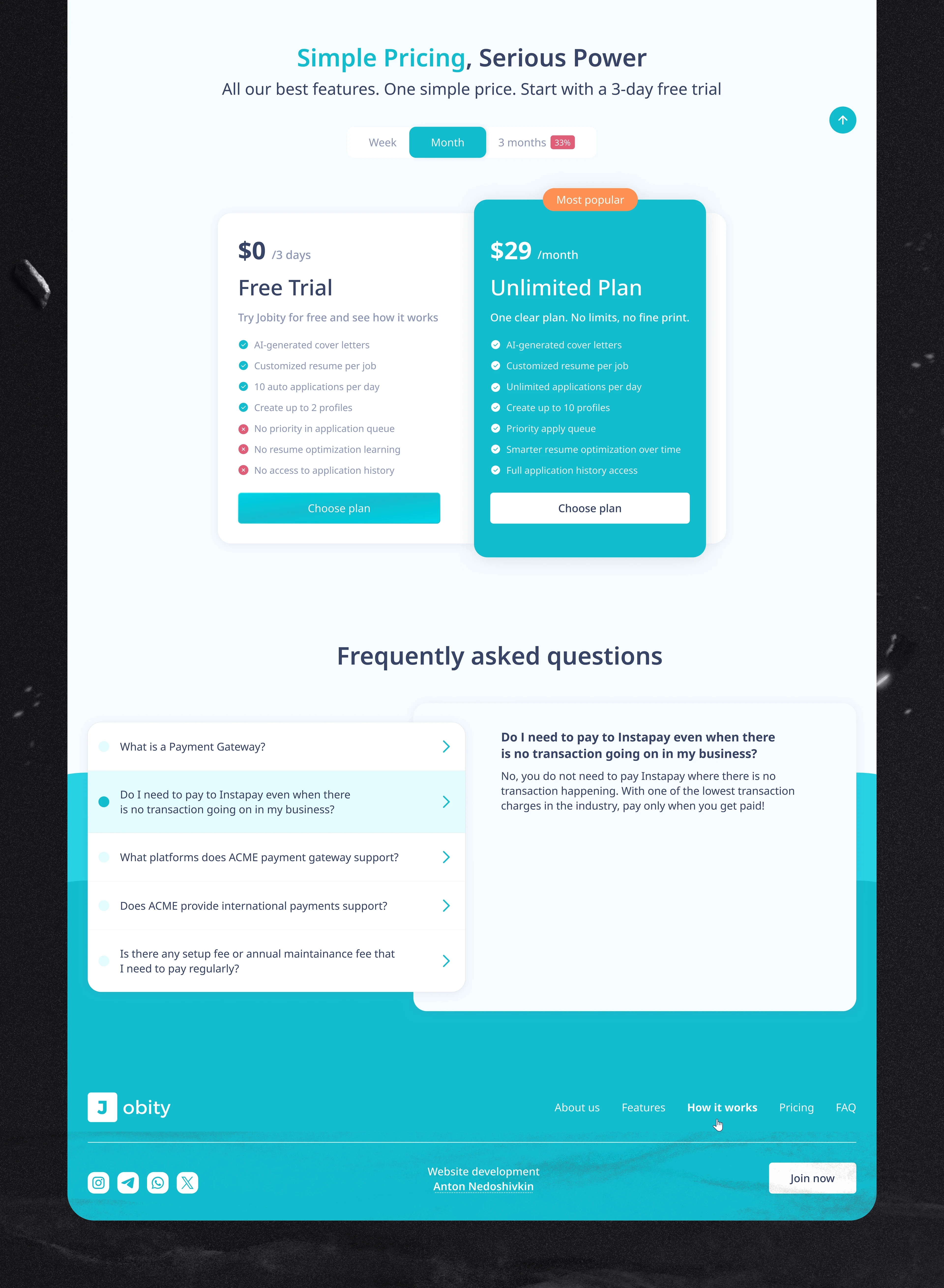 Jobity | Landing&Web App - Лендинг и веб-приложение — Изображение №6 — Интерфейсы на Dprofile