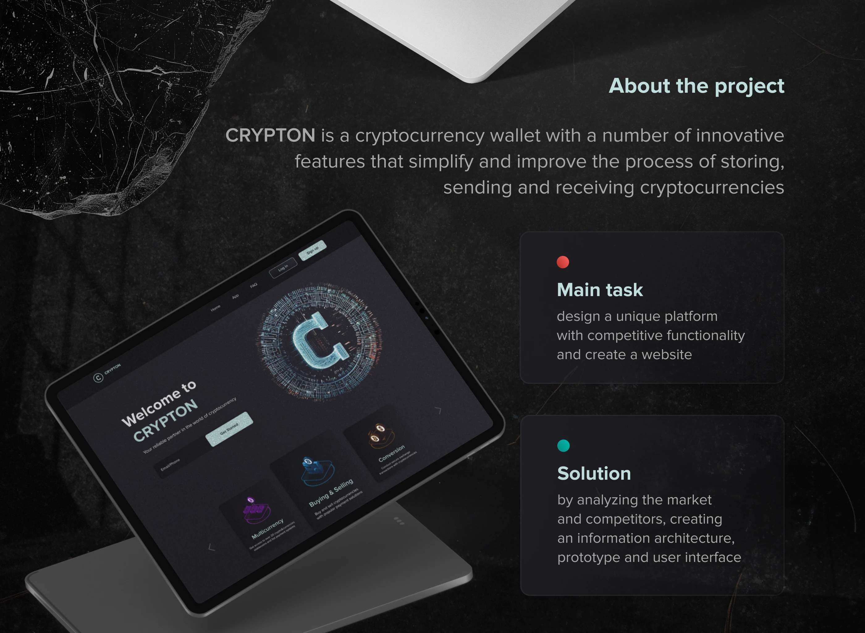 Crypton | Crypto Wallet - web&mobile app UI/UX — Изображение №2 — Интерфейсы на Dprofile