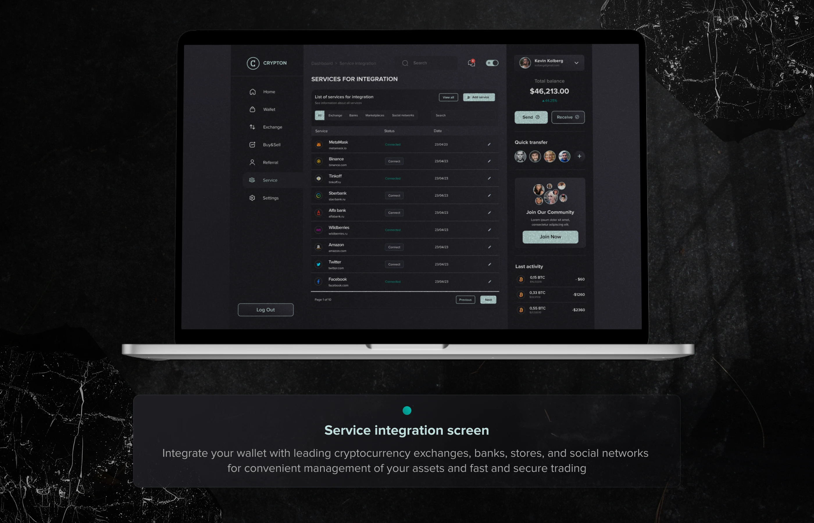 Crypton | Crypto Wallet - web&mobile app UI/UX — Изображение №6 — Интерфейсы на Dprofile