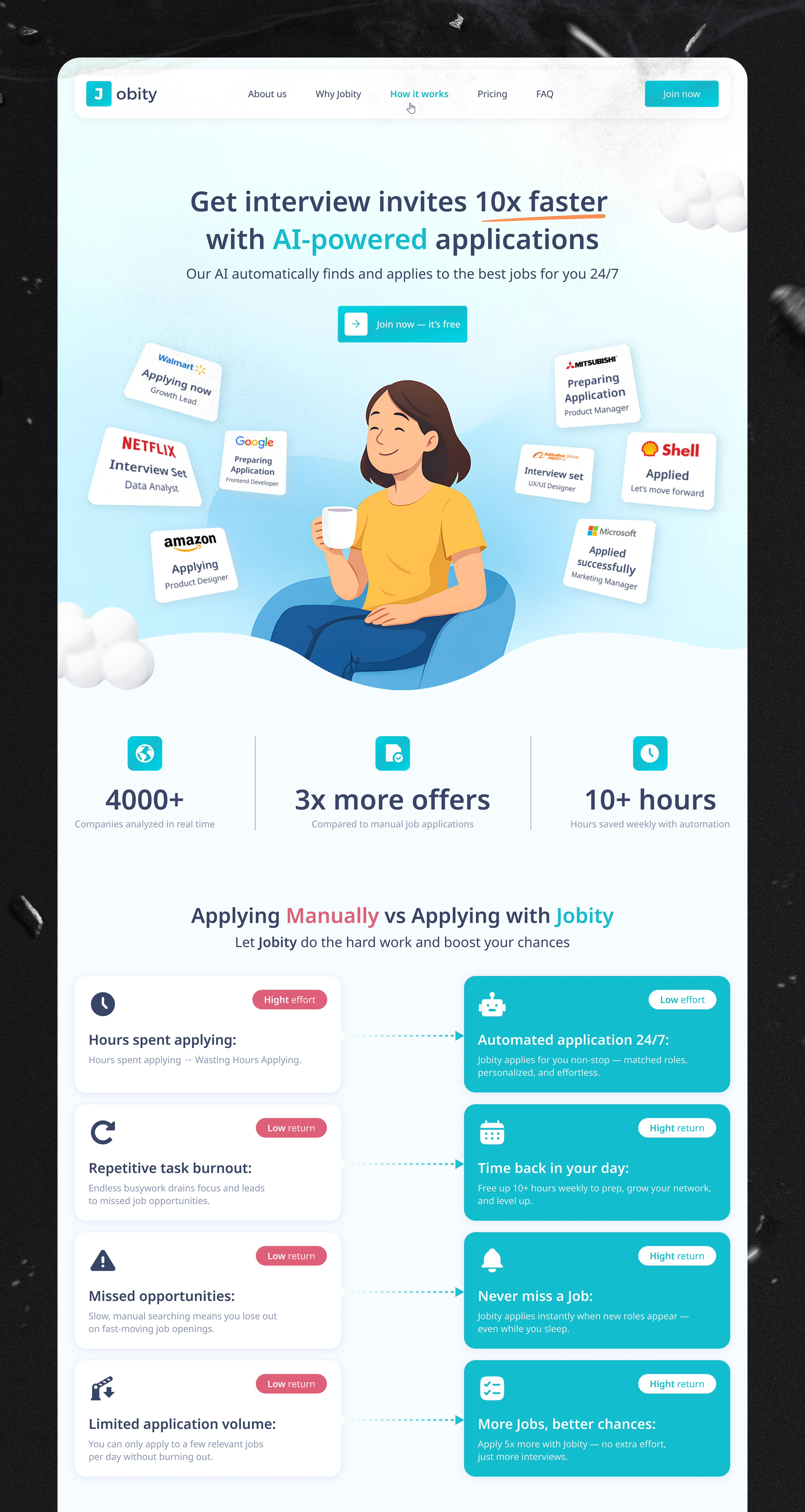 Jobity | Landing&Web App - Лендинг и веб-приложение — Изображение №4 — Интерфейсы на Dprofile