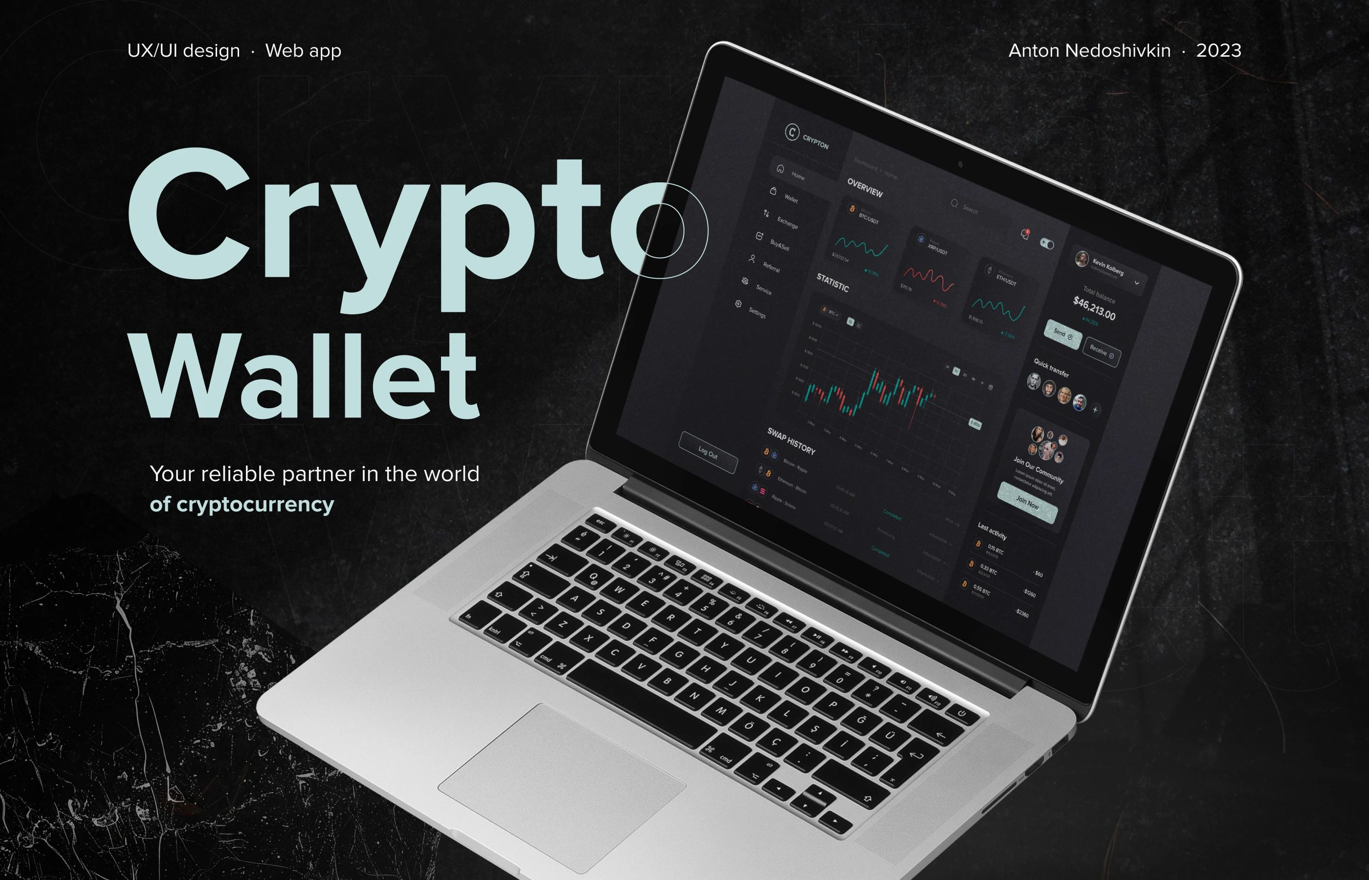 Crypton | Crypto Wallet - web&mobile app UI/UX — Изображение №1 — Интерфейсы на Dprofile