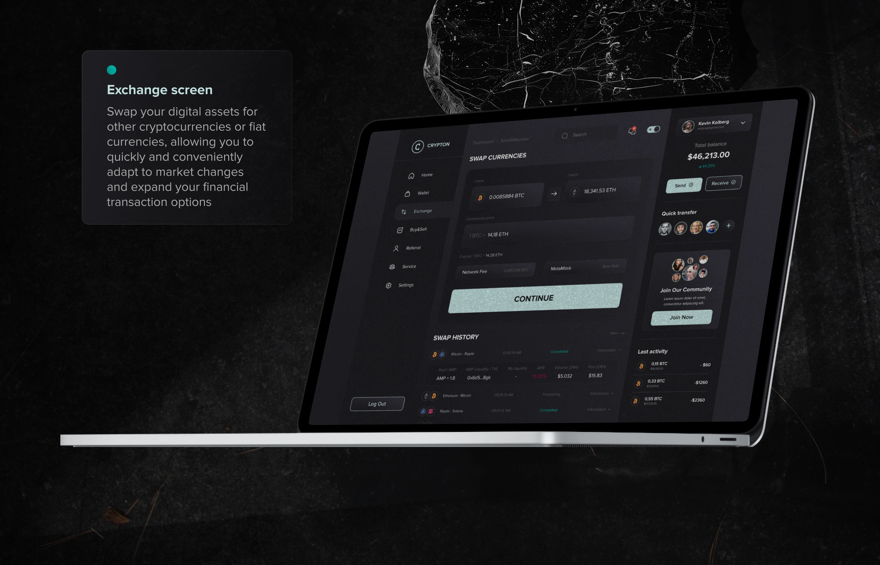 Crypton | Crypto Wallet - web&mobile app UI/UX — Изображение №8 — Интерфейсы на Dprofile
