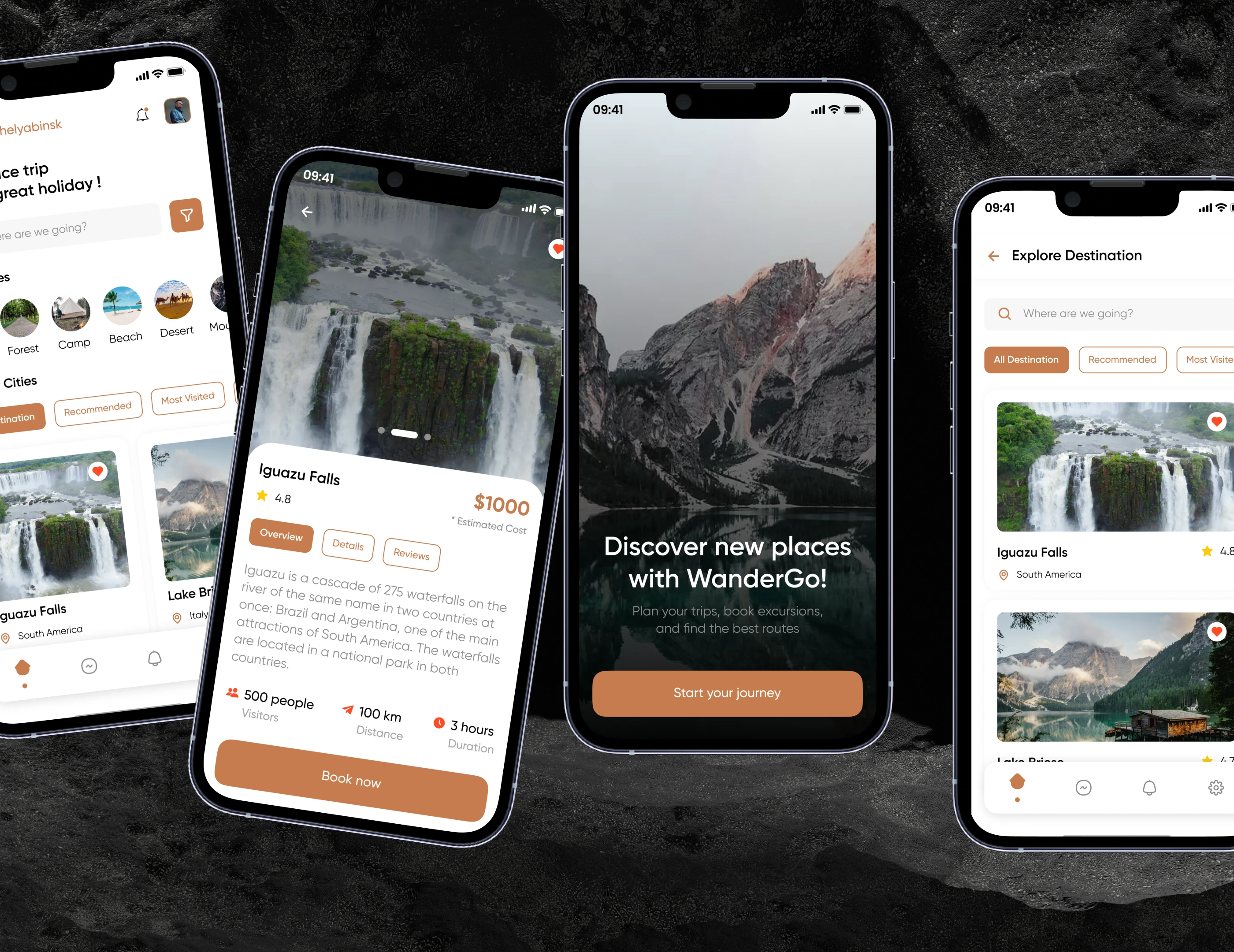 WanderGo – Travel Mobile App UI/UX Design — Изображение №2 — Интерфейсы на Dprofile