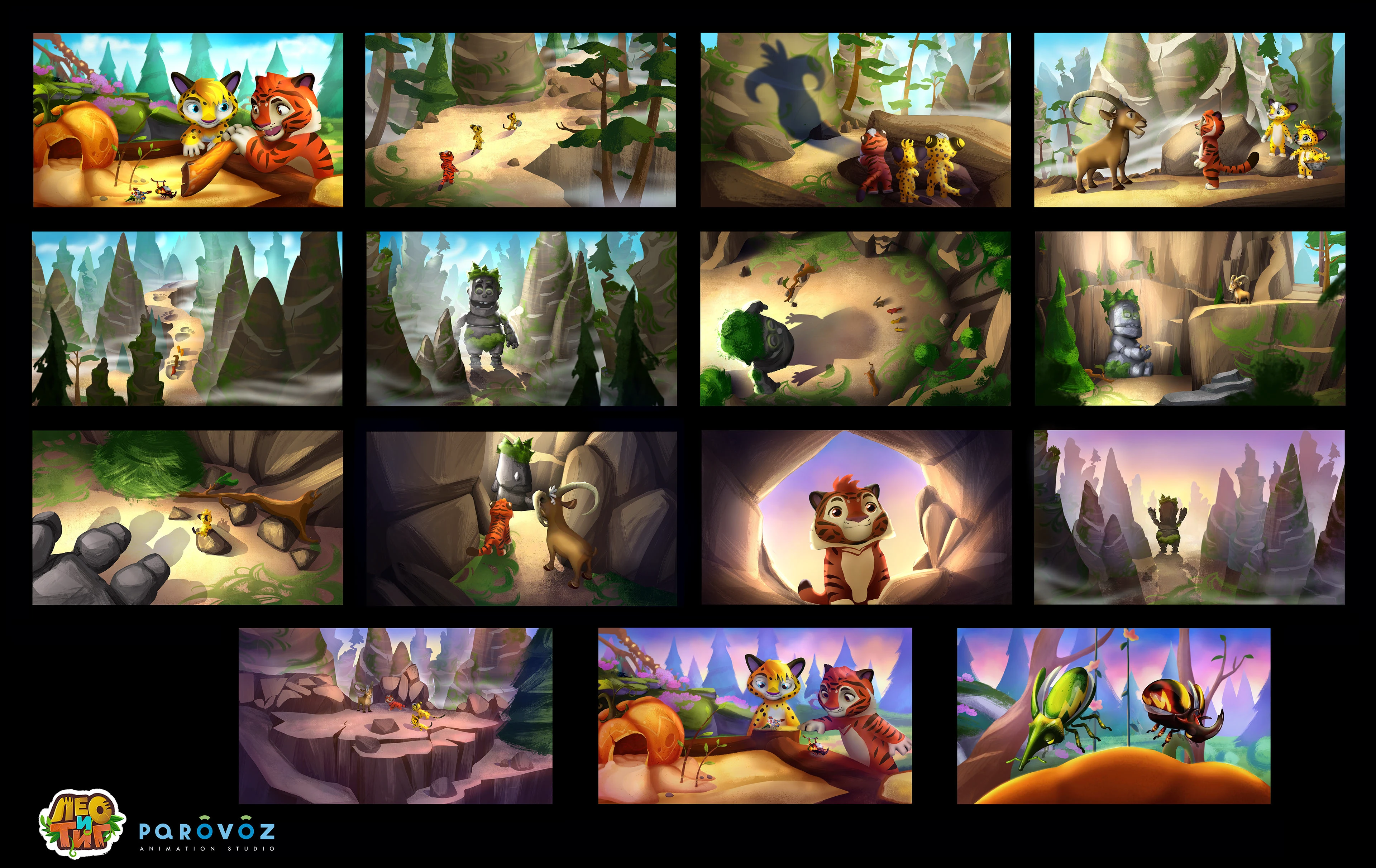 Колорскрипты для анимационного проекта "Тиг и Лео" — Изображение №3 — Иллюстрация, Анимация на Dprofile