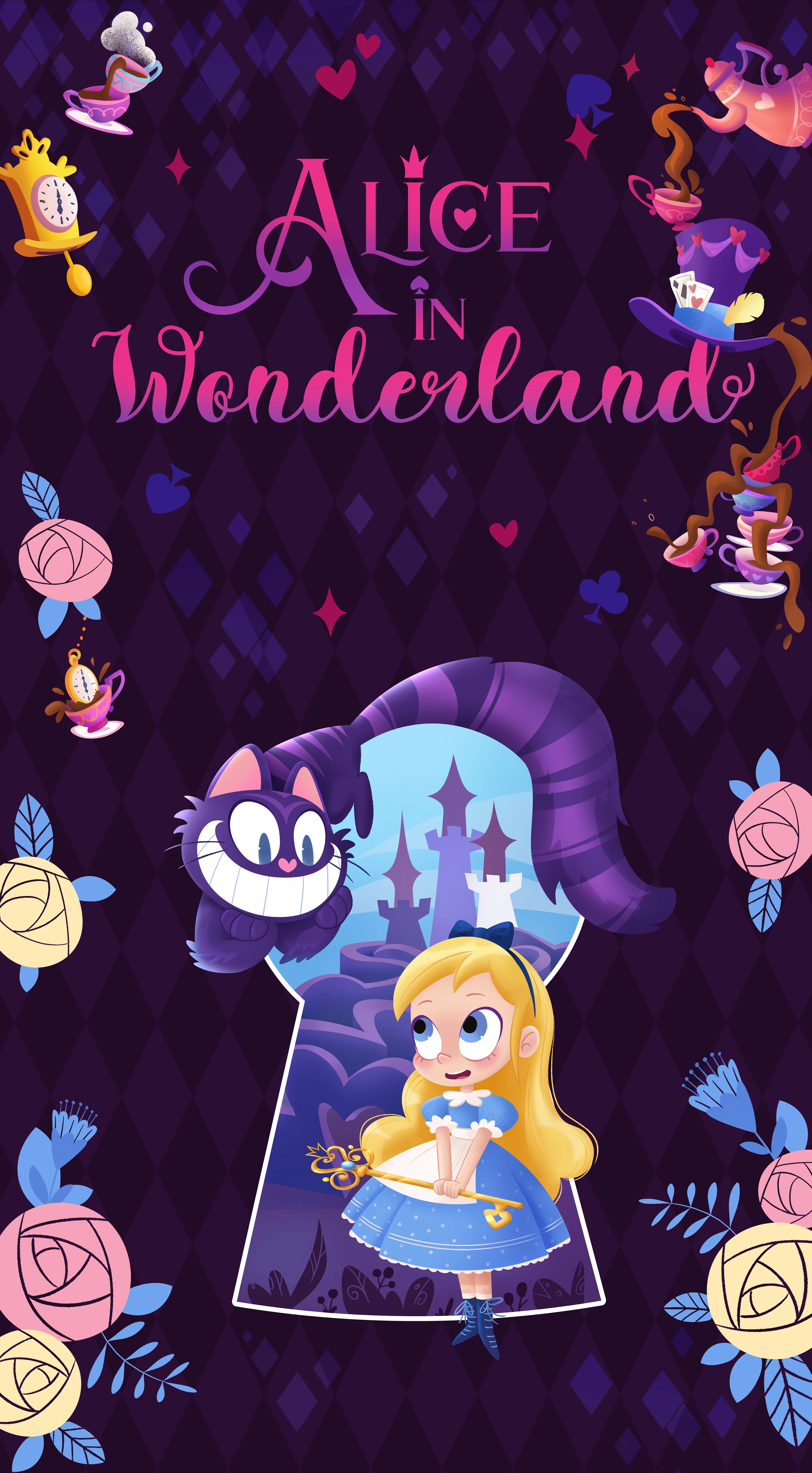 Children's book illustration "Alice in Wonderland" — Изображение №1 — Иллюстрация, Графика на Dprofile