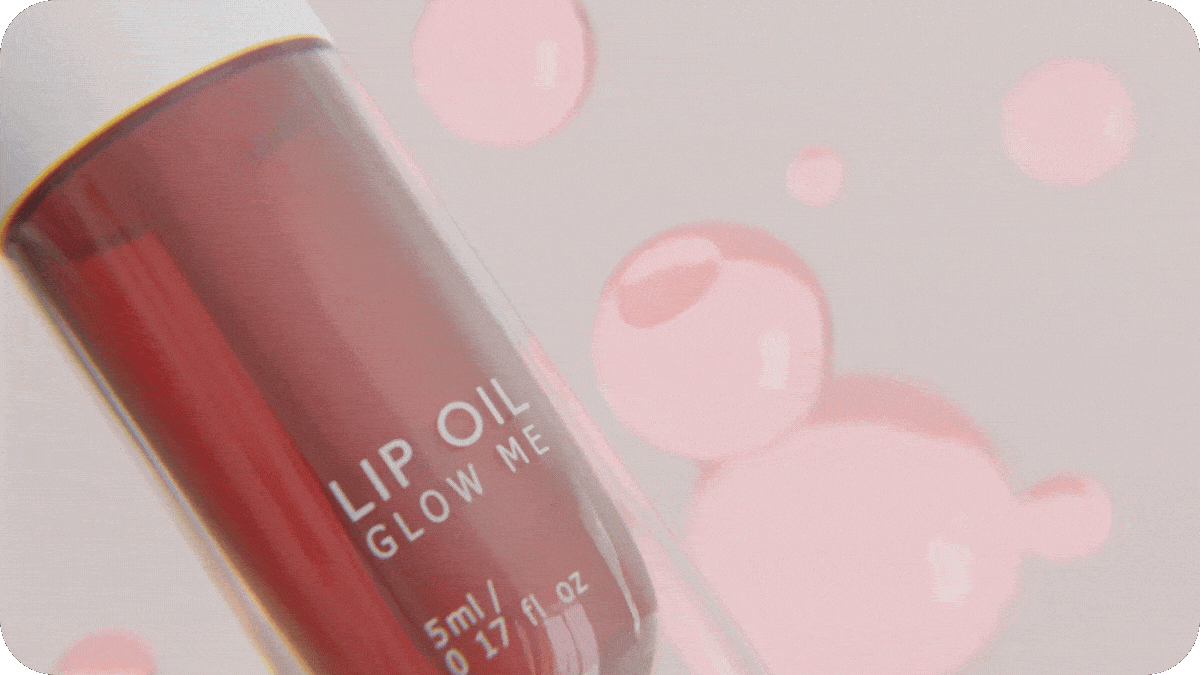 Lip oil GLOW ME | 3D Promo video — Изображение №13 — Анимация, Маркетинг на Dprofile