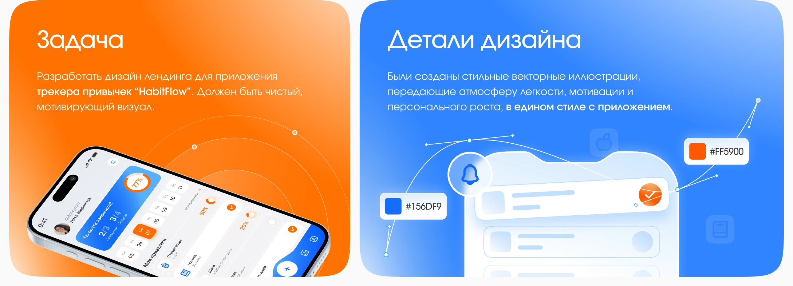 Лендинг для приложения трекера привычек — Изображение №2 — Интерфейсы на Dprofile