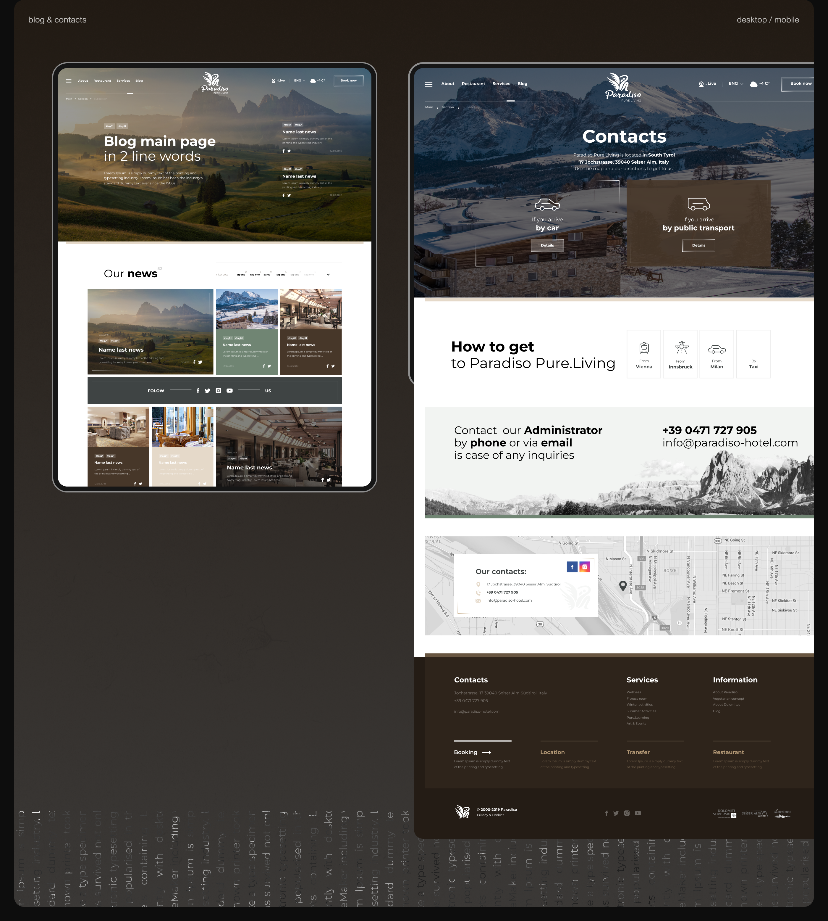 Paradiso - Vegan Hotel in the Dolomites — Изображение №6 — Интерфейсы, Брендинг на Dprofile
