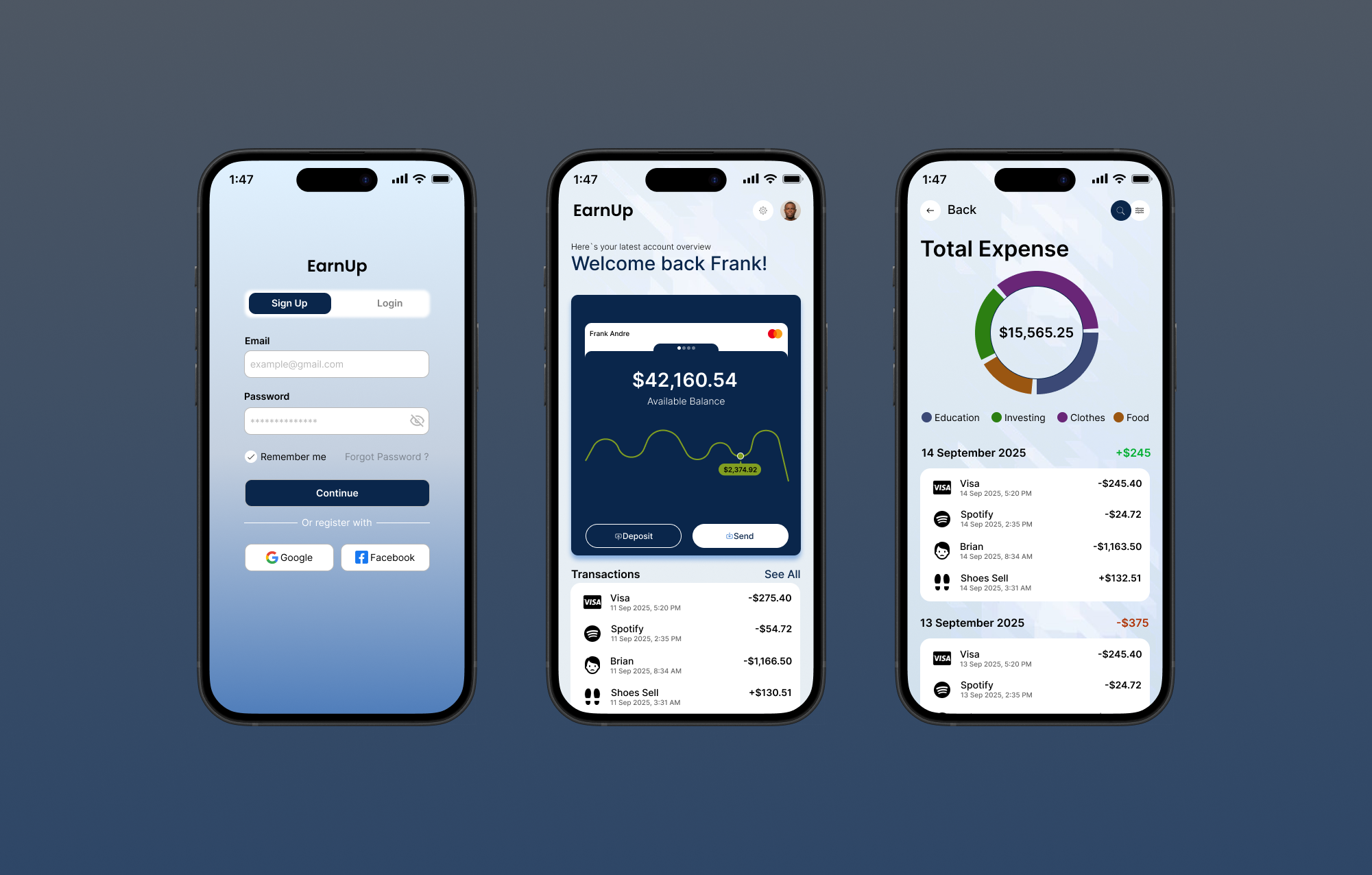 EarnUp Mobile UI — Изображение №1 — Интерфейсы на Dprofile