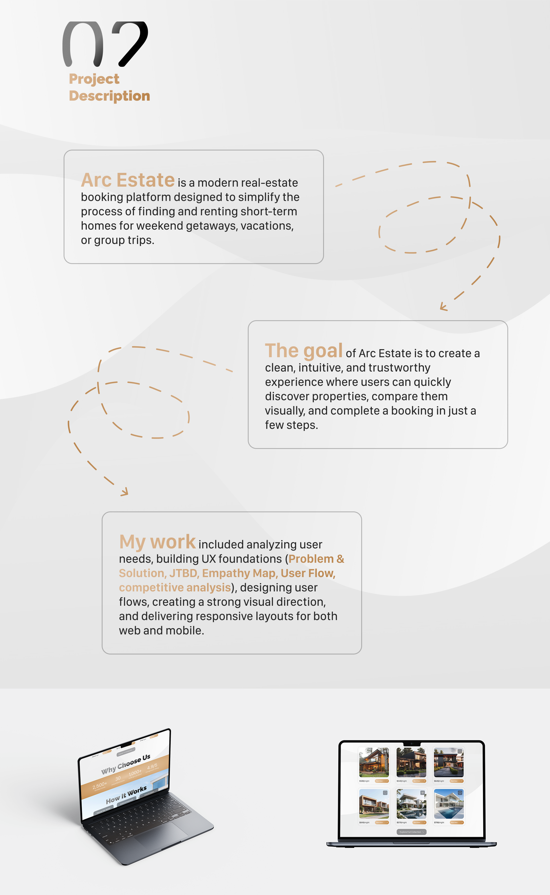 Arc Estate | Landing Page | Web + Mobile — Изображение №4 — Интерфейсы на Dprofile