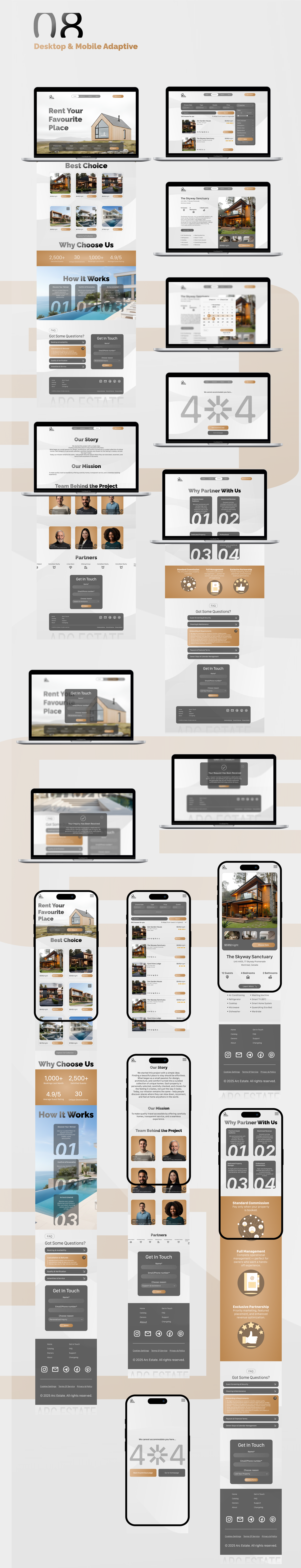 Arc Estate | Landing Page | Web + Mobile — Изображение №10 — Интерфейсы на Dprofile