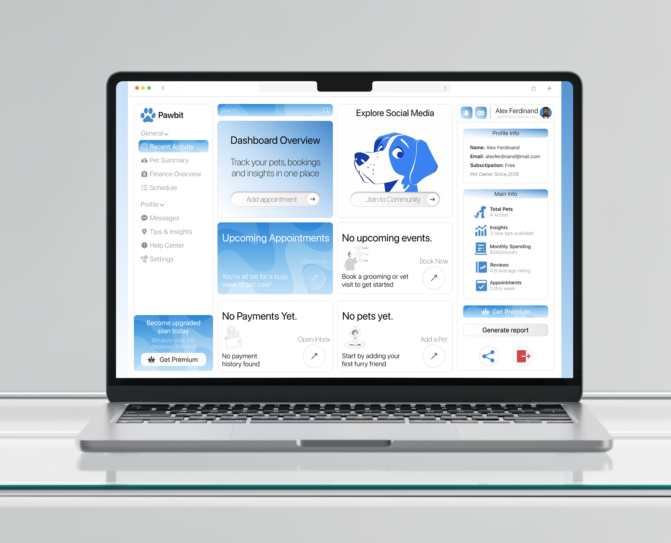 Pawbit — Интерфейсы на Dprofile