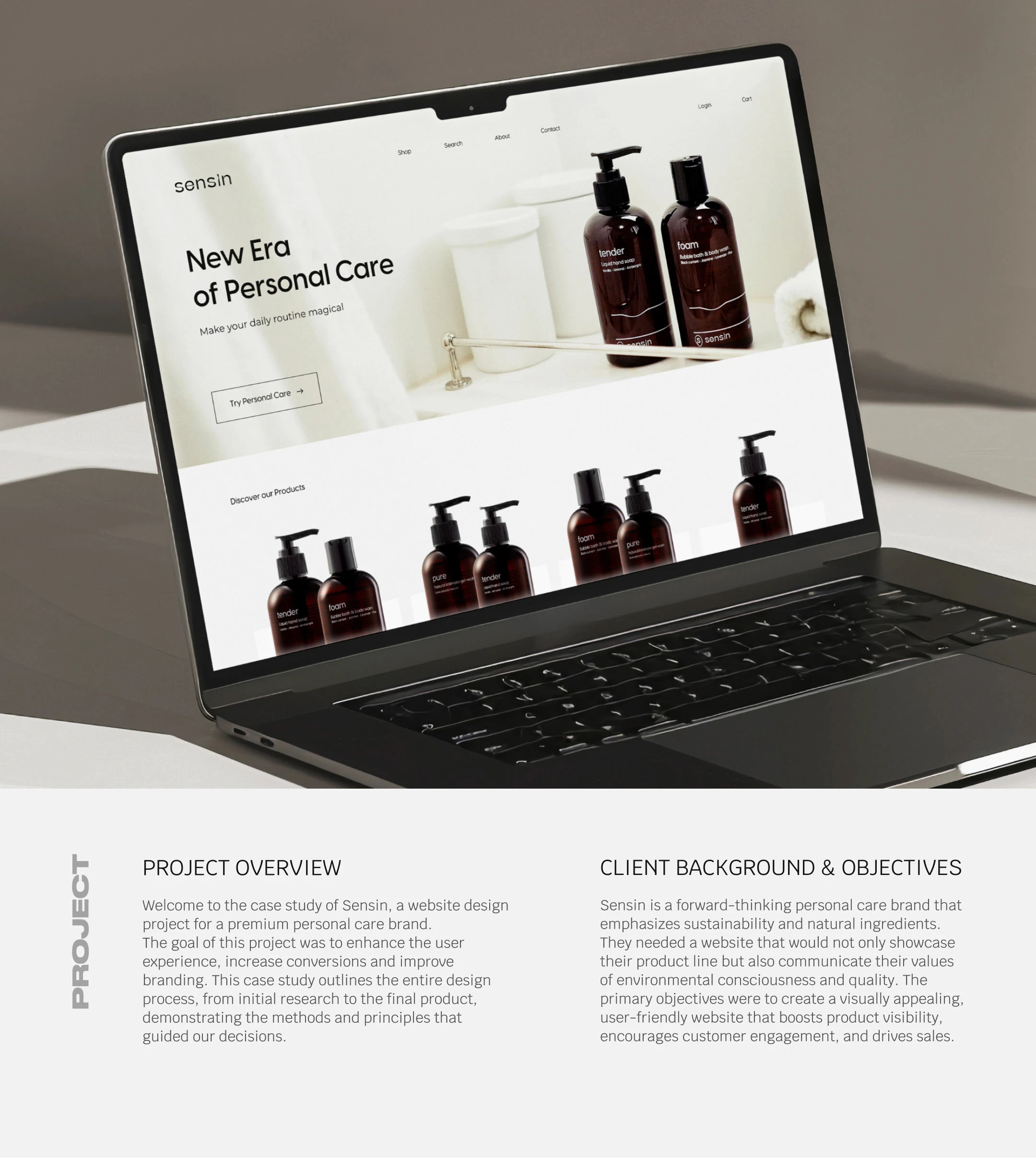 Sensin — caйт для премиального бренда — Изображение №1 — Интерфейсы на Dprofile