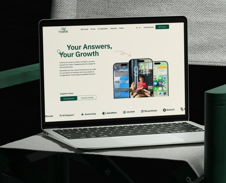 Yuwab - дизайн сайта для коучинговой компании — Интерфейсы на Dprofile