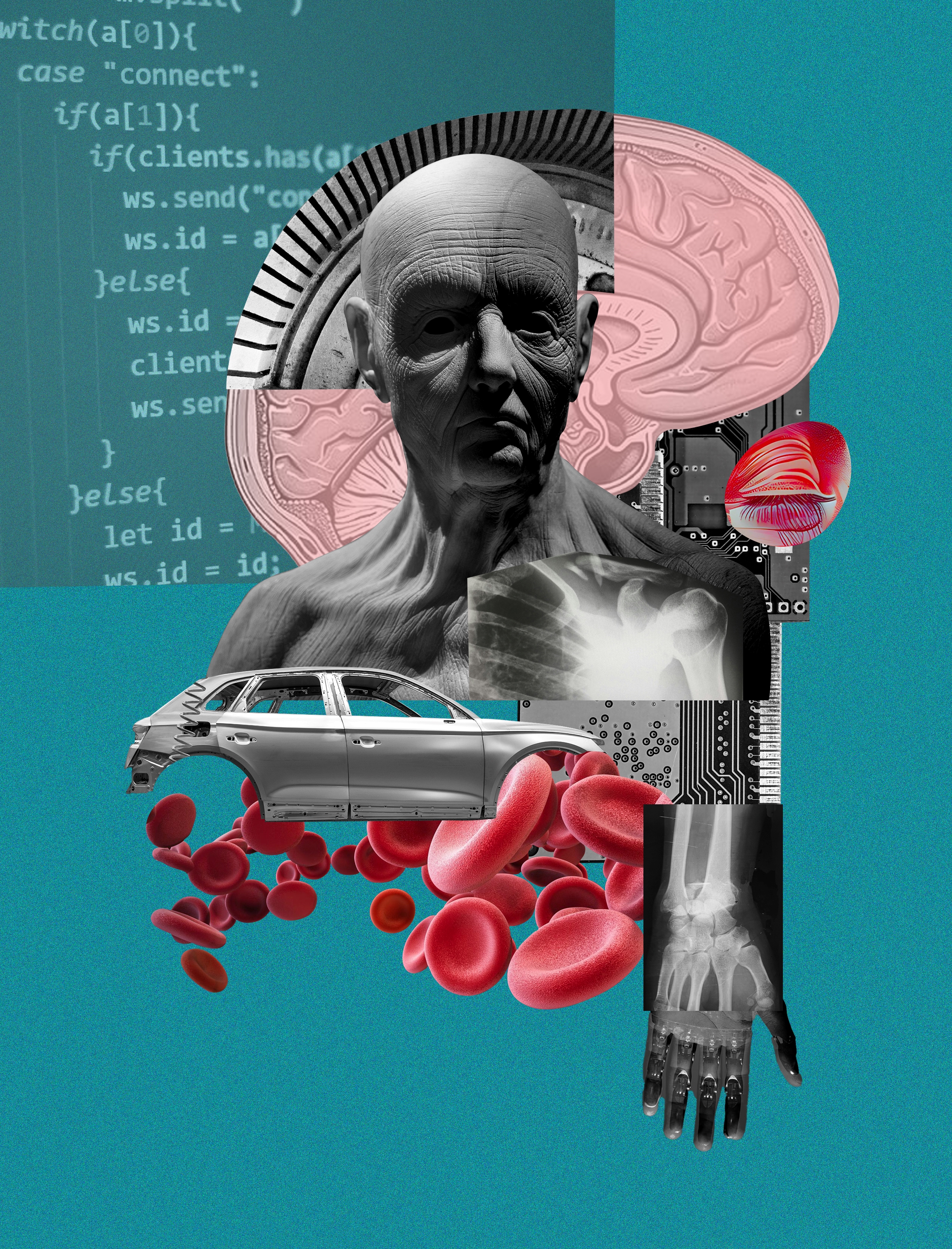 Коллажные иллюстрации к статье про роботов и ИИ — Изображение №2 — Иллюстрация, Графика на Dprofile