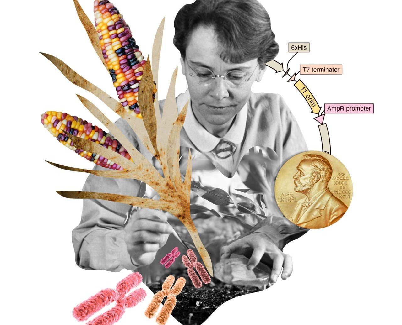 Коллажные портреты нобелевских лауреатов — Иллюстрация, Графика на Dprofile