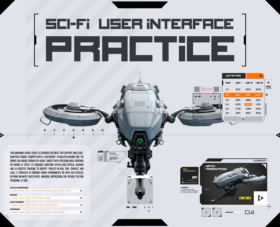 SCI-FI Ui [practice] на Dprofile