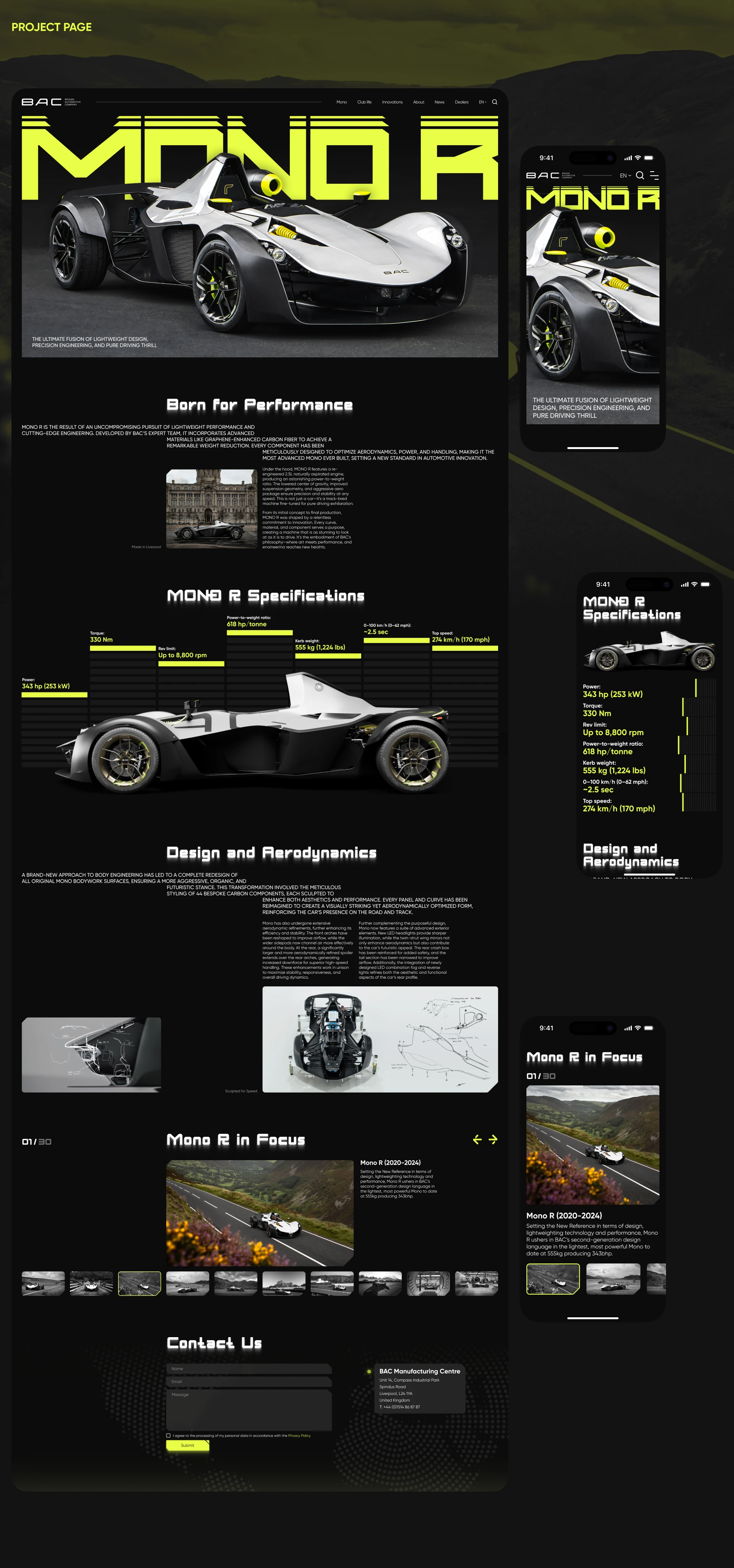 BAC MONO | Corporate website — Изображение №5 — Интерфейсы, Анимация на Dprofile