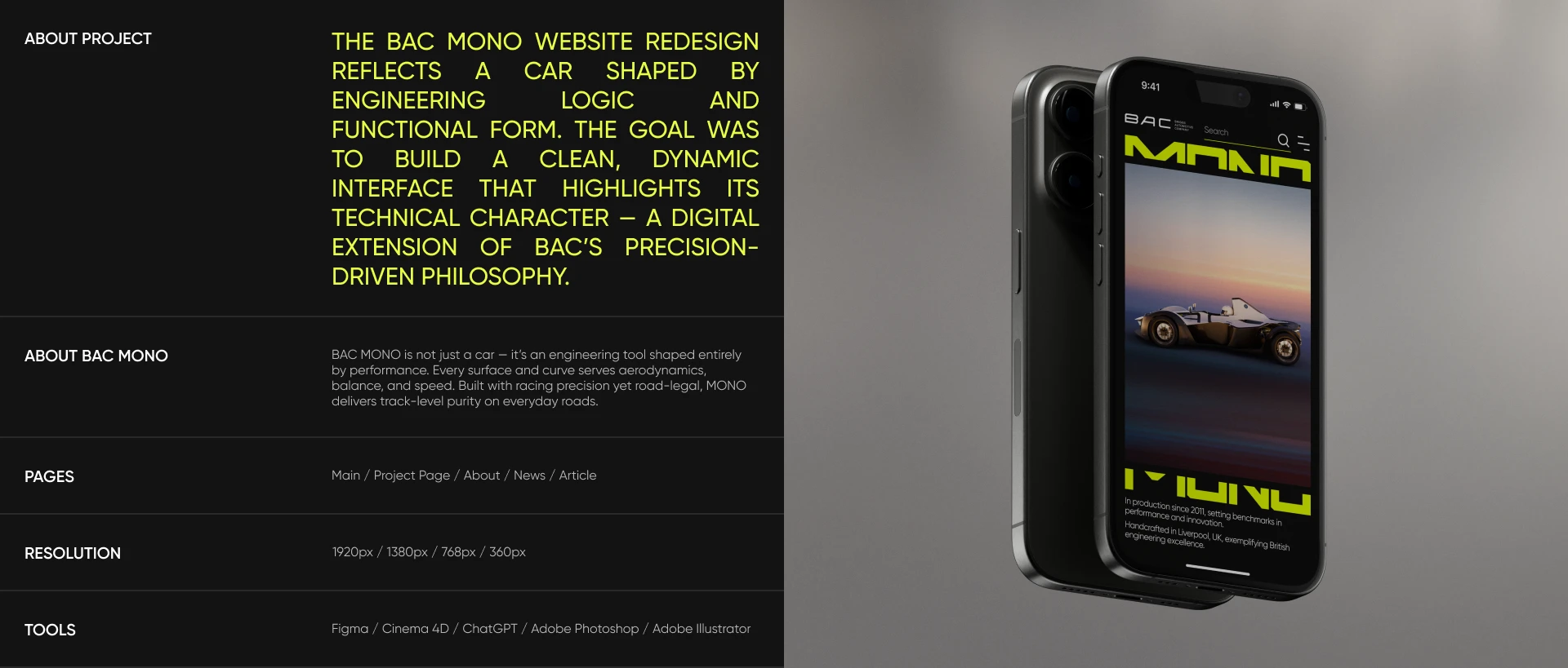 BAC MONO | Corporate website — Изображение №1 — Интерфейсы, Анимация на Dprofile
