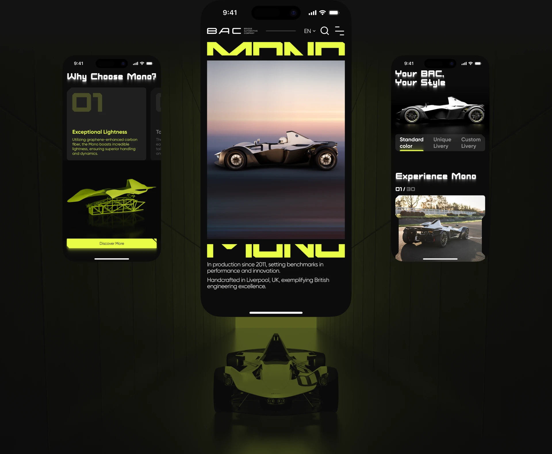 BAC MONO | Corporate website — Изображение №3 — Интерфейсы, Анимация на Dprofile