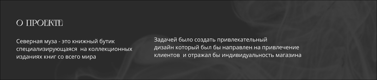 Разработка сайта книжного бутика "Северная муза" — Изображение №2 — Интерфейсы, Брендинг на Dprofile