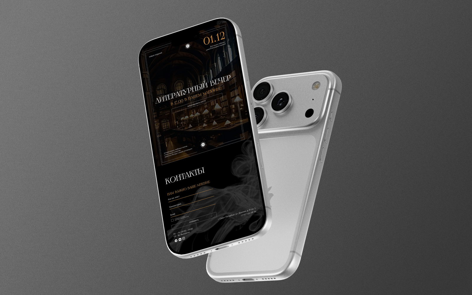 Разработка сайта книжного бутика "Северная муза" — Изображение №7 — Интерфейсы, Брендинг на Dprofile