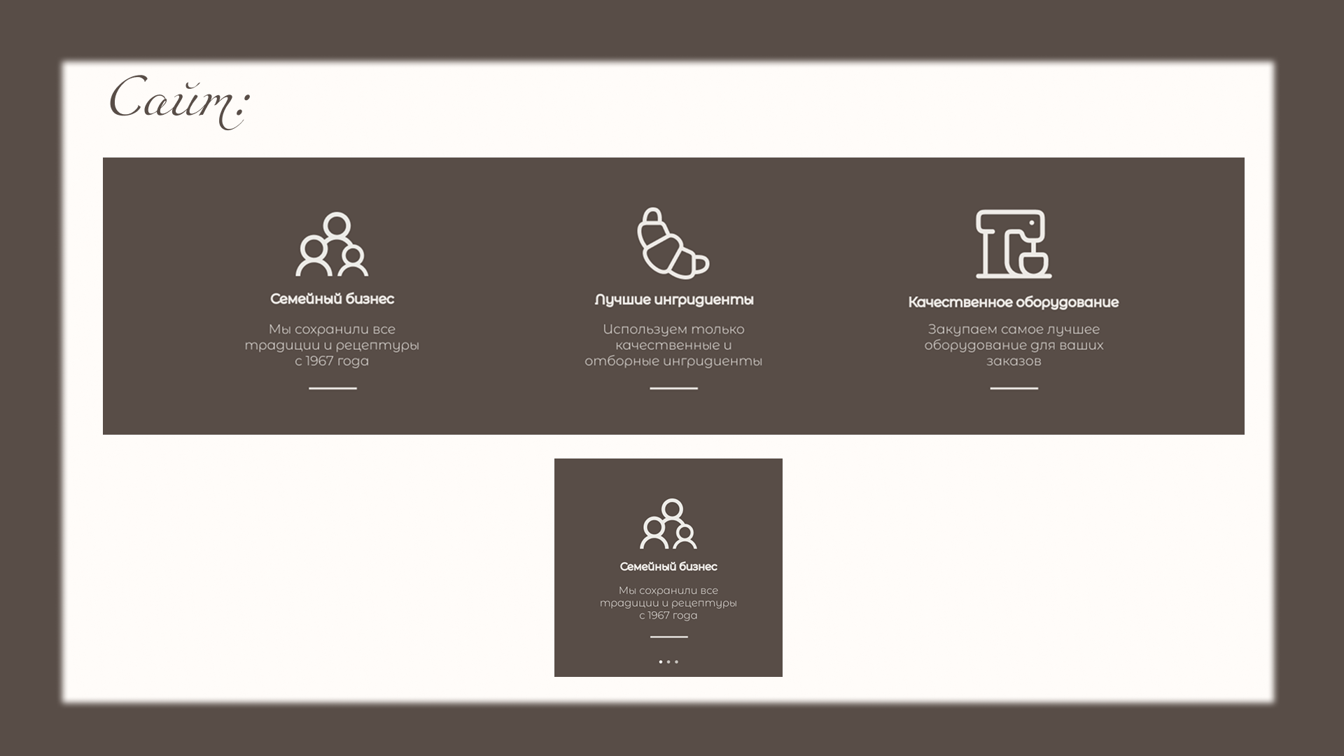 Разработка сайта для премиальной кондитерской — Изображение №5 — Брендинг на Dprofile