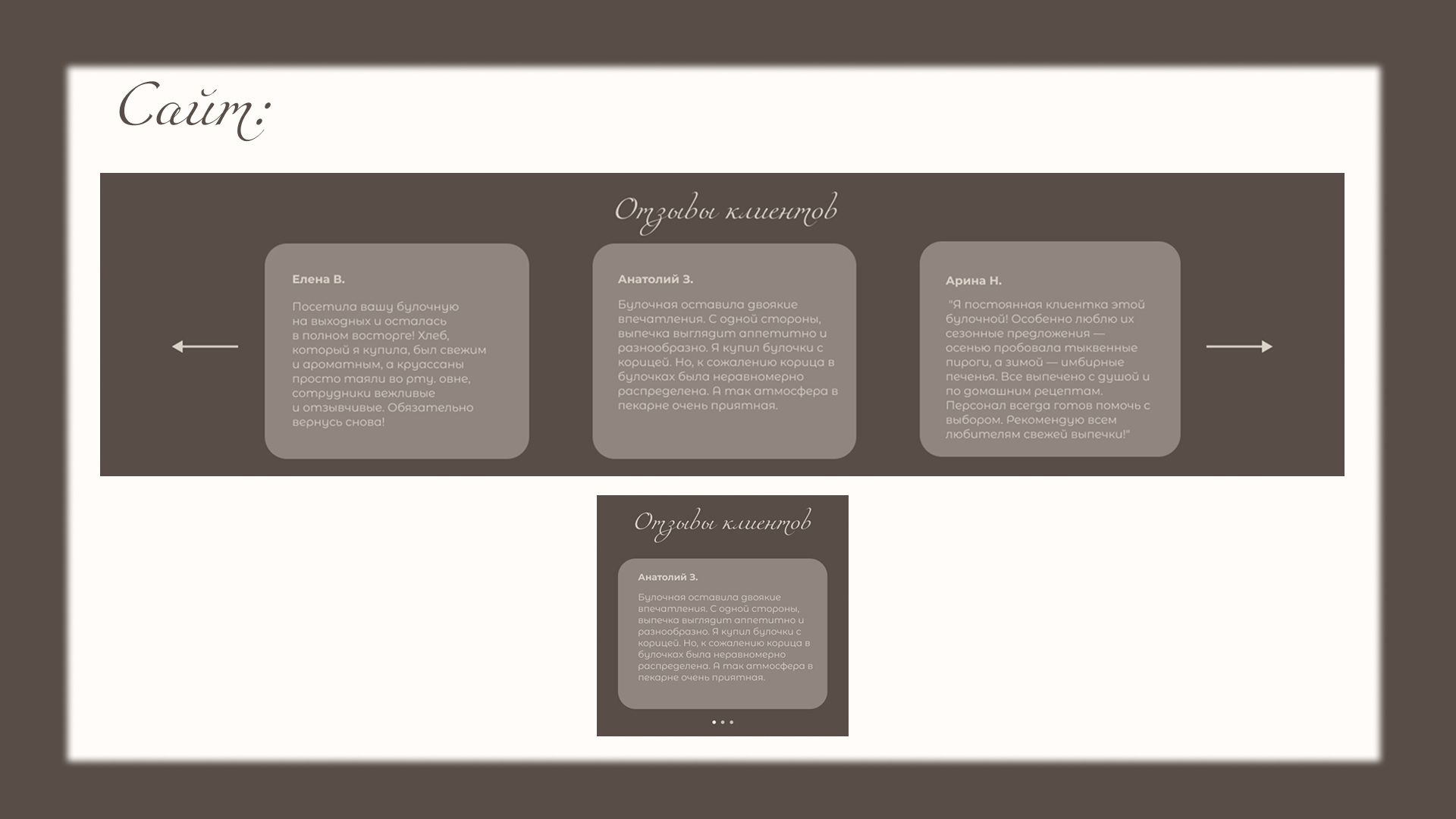 Разработка сайта для премиальной кондитерской — Изображение №8 — Брендинг на Dprofile