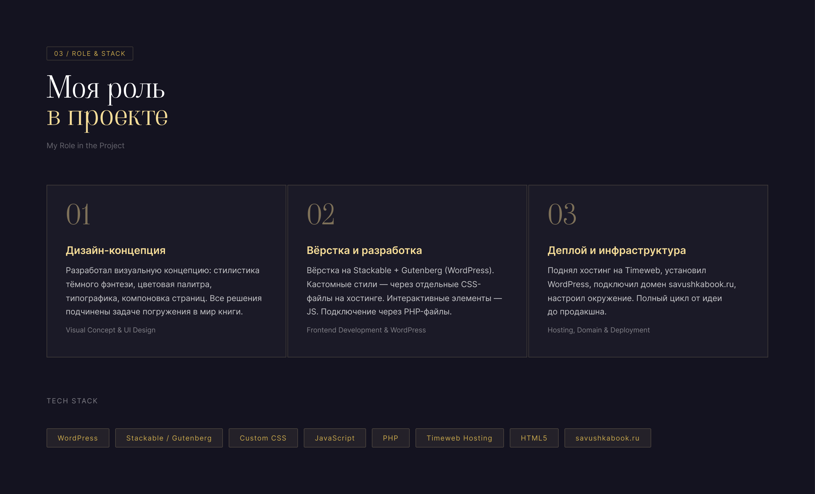 Дизайн и разработка веб-сайта для книги — Изображение №3 — Интерфейсы на Dprofile