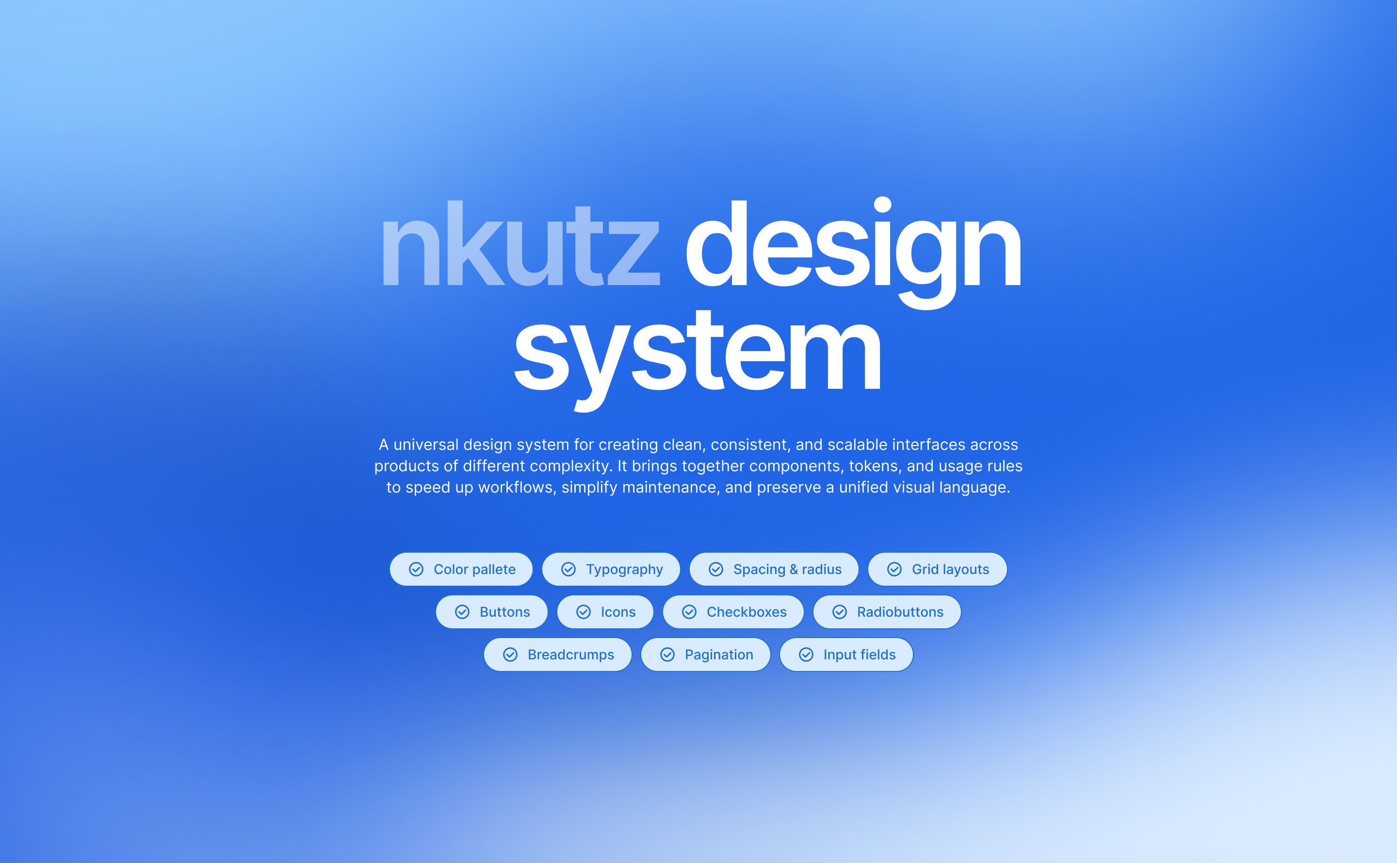 nkutz design system | UX/UI design — Изображение №1 — Интерфейсы на Dprofile