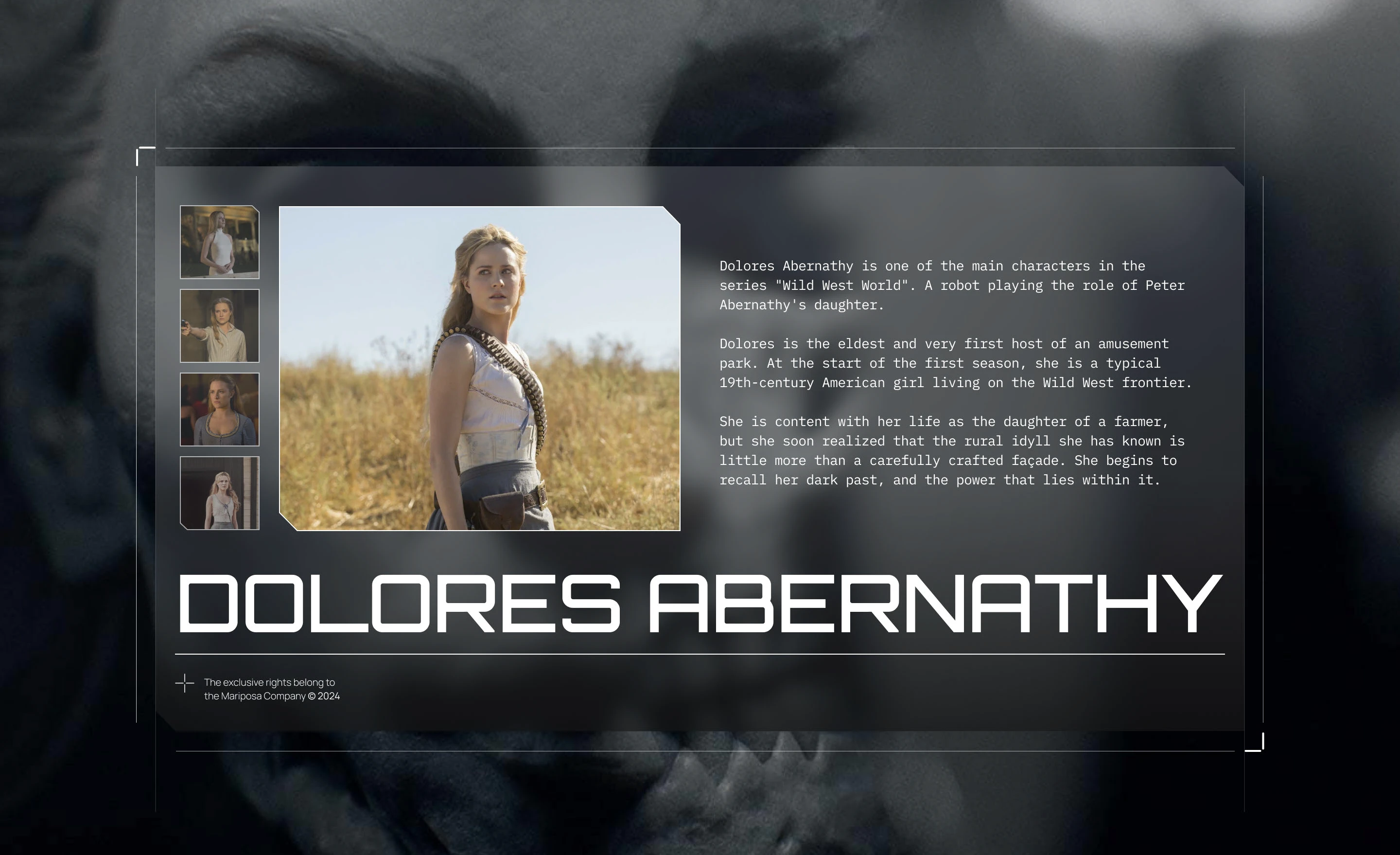 Concept website - WESTWORLD TOURS — Изображение №7 — Интерфейсы, Иллюстрация на Dprofile