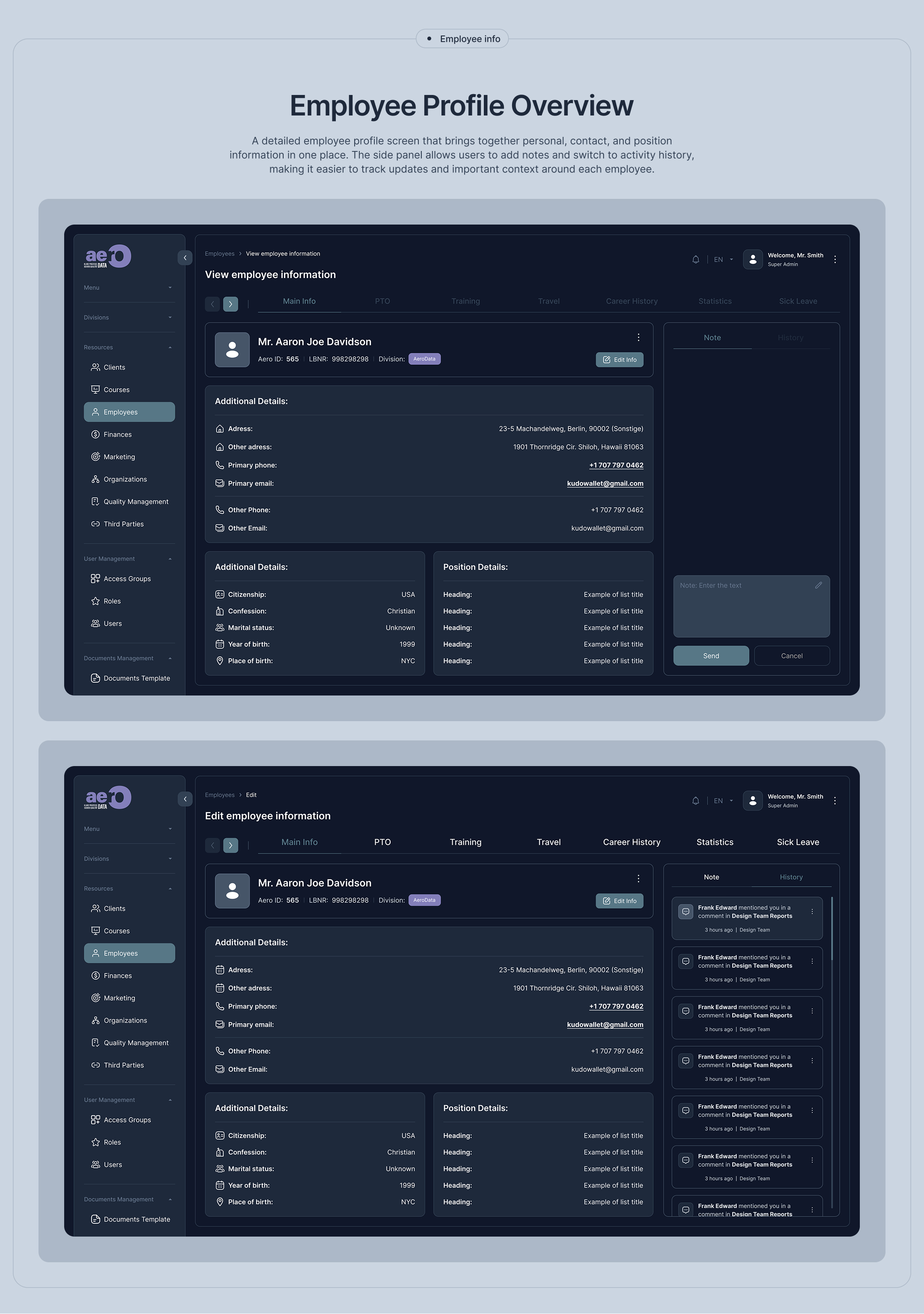 Aerogroup ERP System | UX/UI | Healthcare — Изображение №8 — Интерфейсы на Dprofile