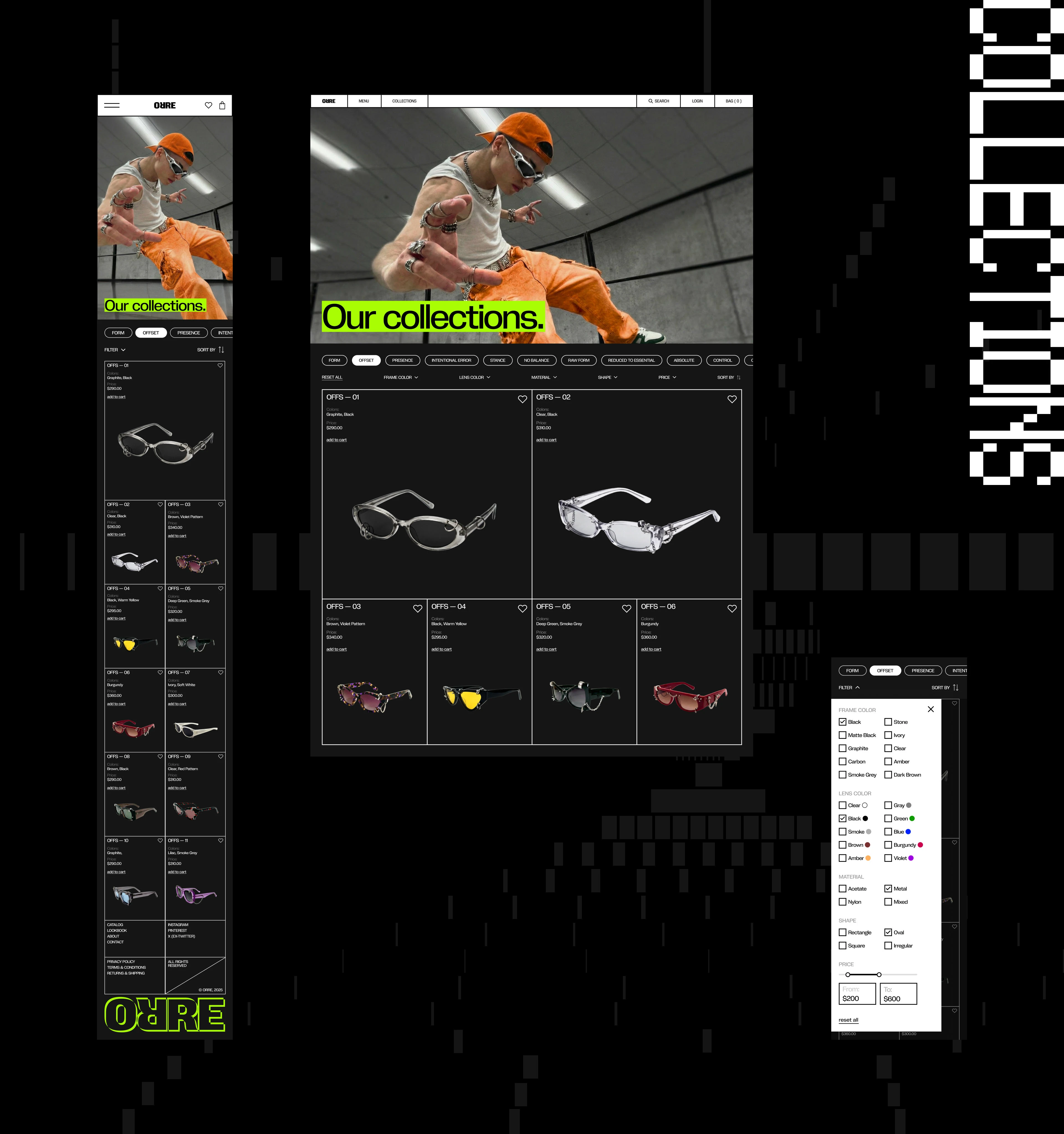 ORRE | Eyewear store | E-commerce — Изображение №8 — Интерфейсы, Брендинг на Dprofile