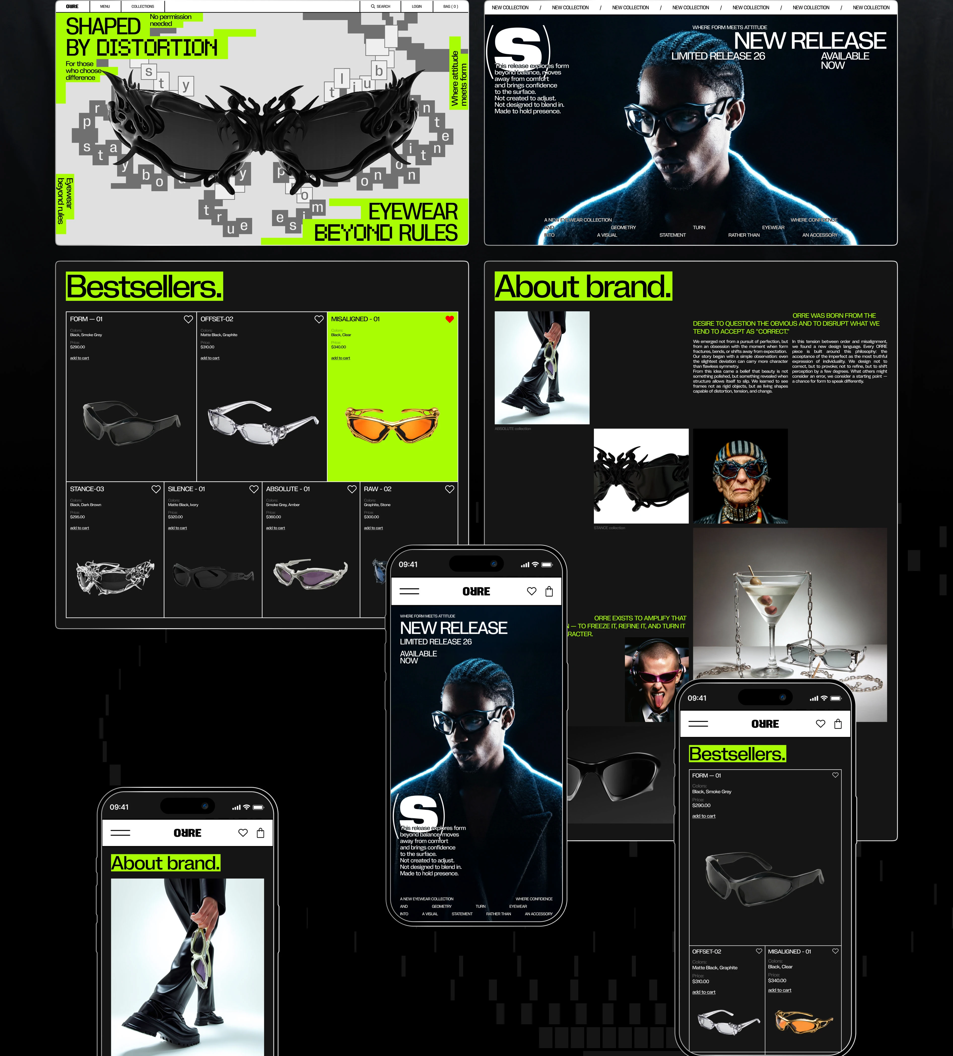 ORRE | Eyewear store | E-commerce — Изображение №5 — Интерфейсы, Брендинг на Dprofile