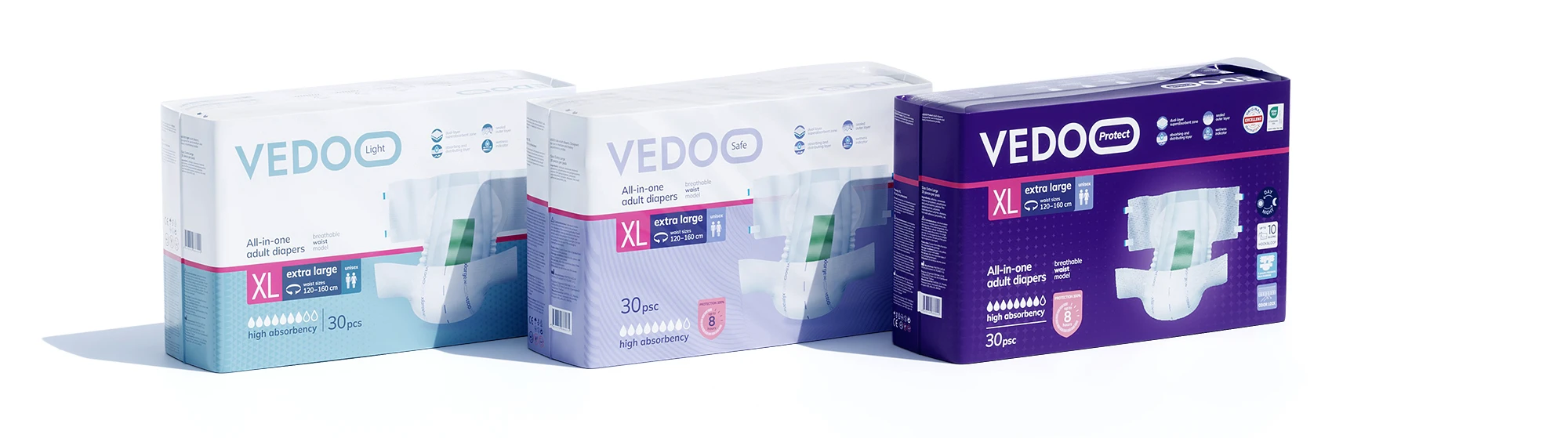 VEDOO SAFE | Adult Care Packaging Design — Изображение №5 — Брендинг, 3D на Dprofile